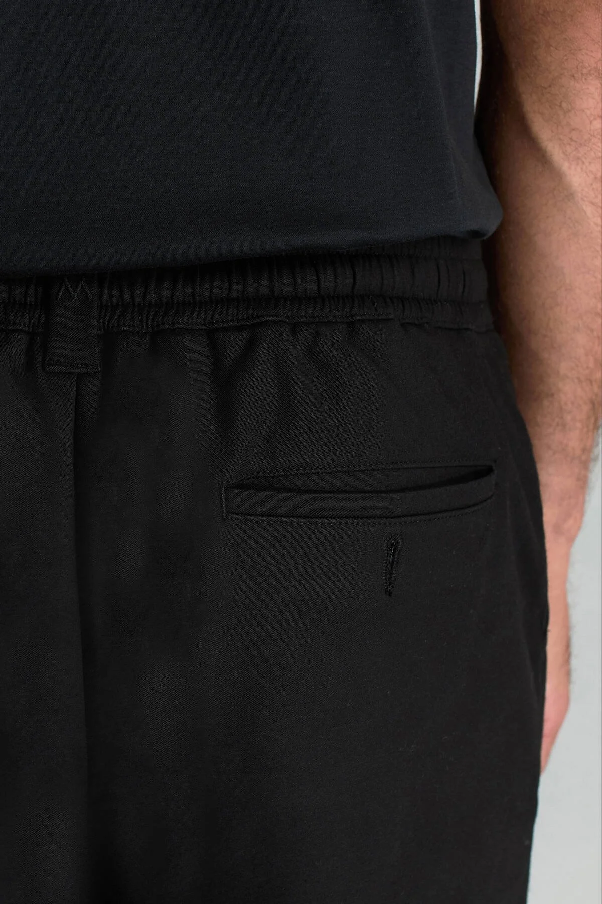 Hemington - Pamuk Karışım Relax Fit Jogger Siyah Chino Pantolon (6)