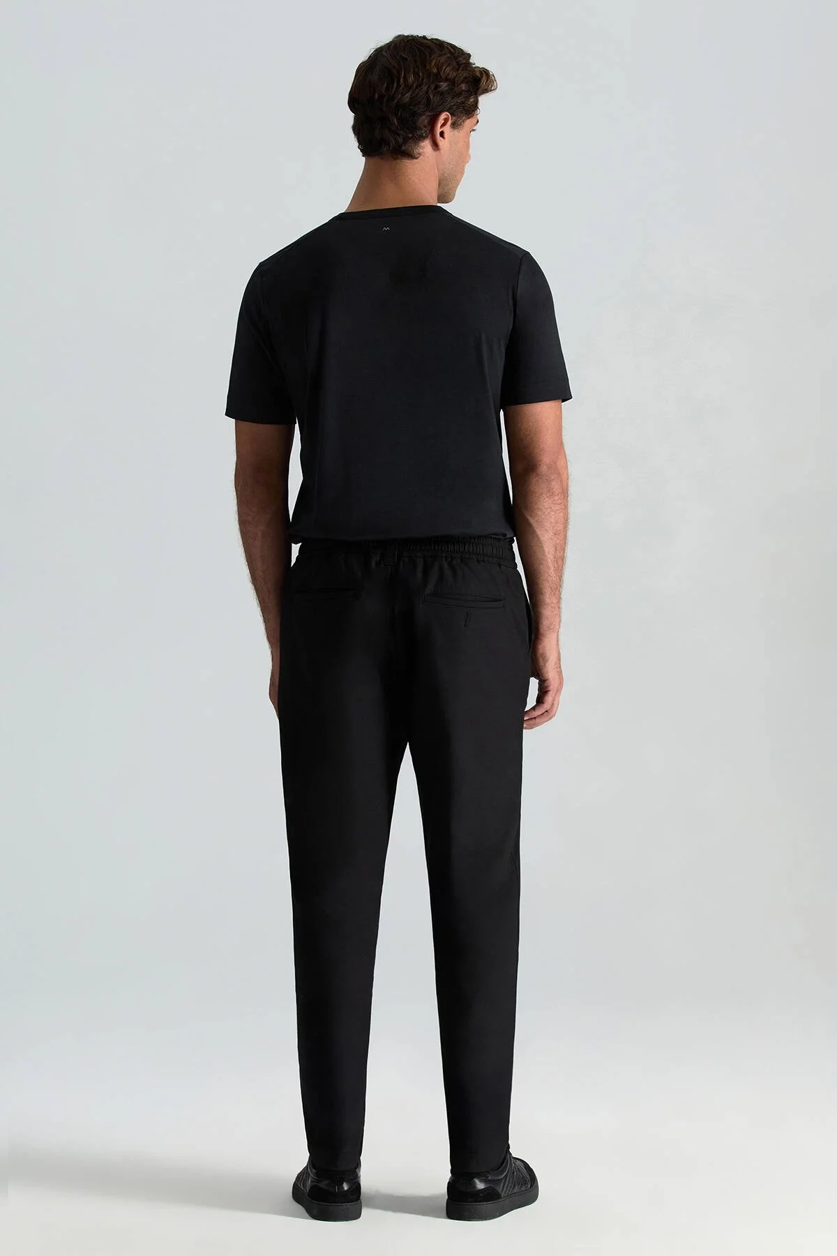 Hemington - Pamuk Karışım Relax Fit Jogger Siyah Chino Pantolon (4)