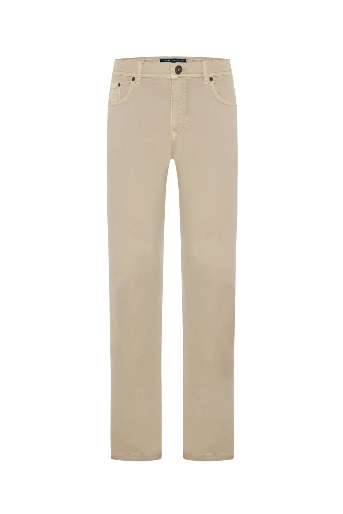 Hemington - Pamuk Karışım Slim Fit 5 Cep Bej Yazlık Chino Pantolon (6)