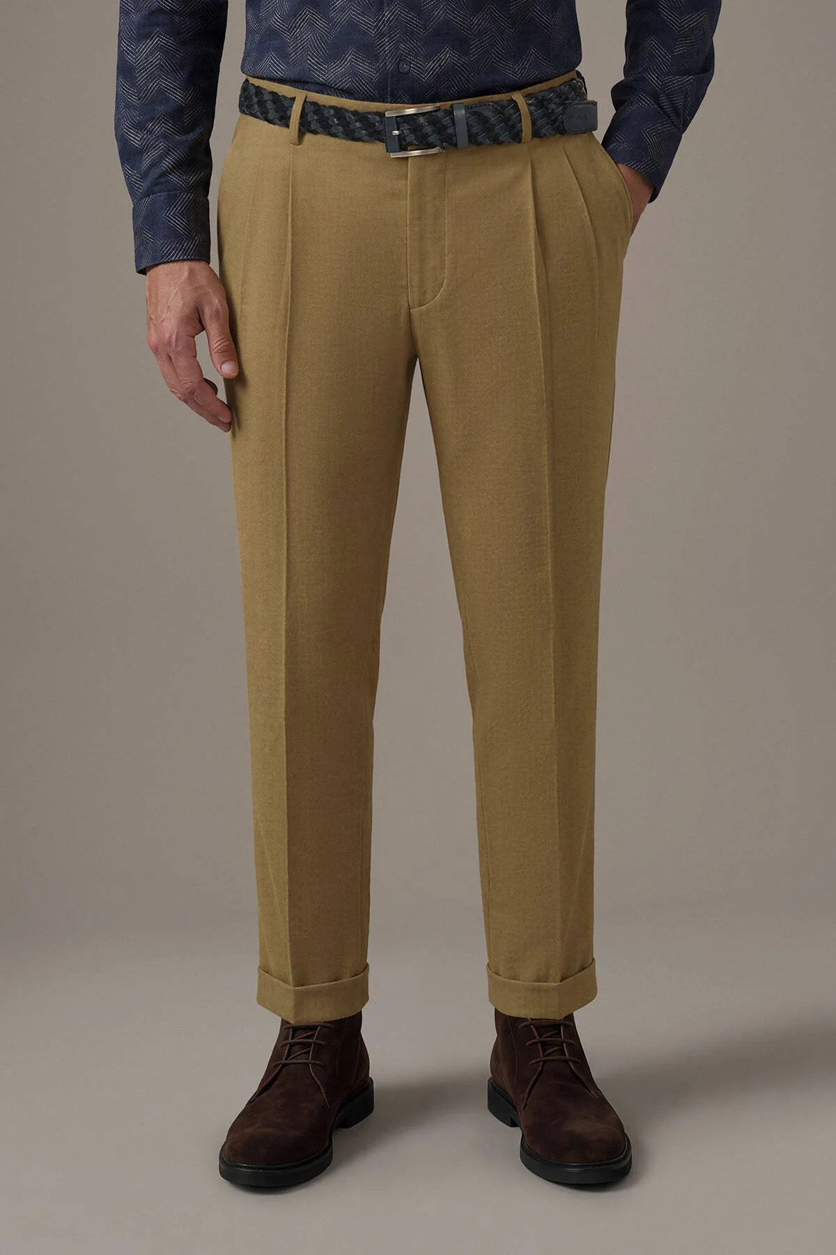 Hemington - Pamuk Kaşmir Camel Chino Pantolon (1)