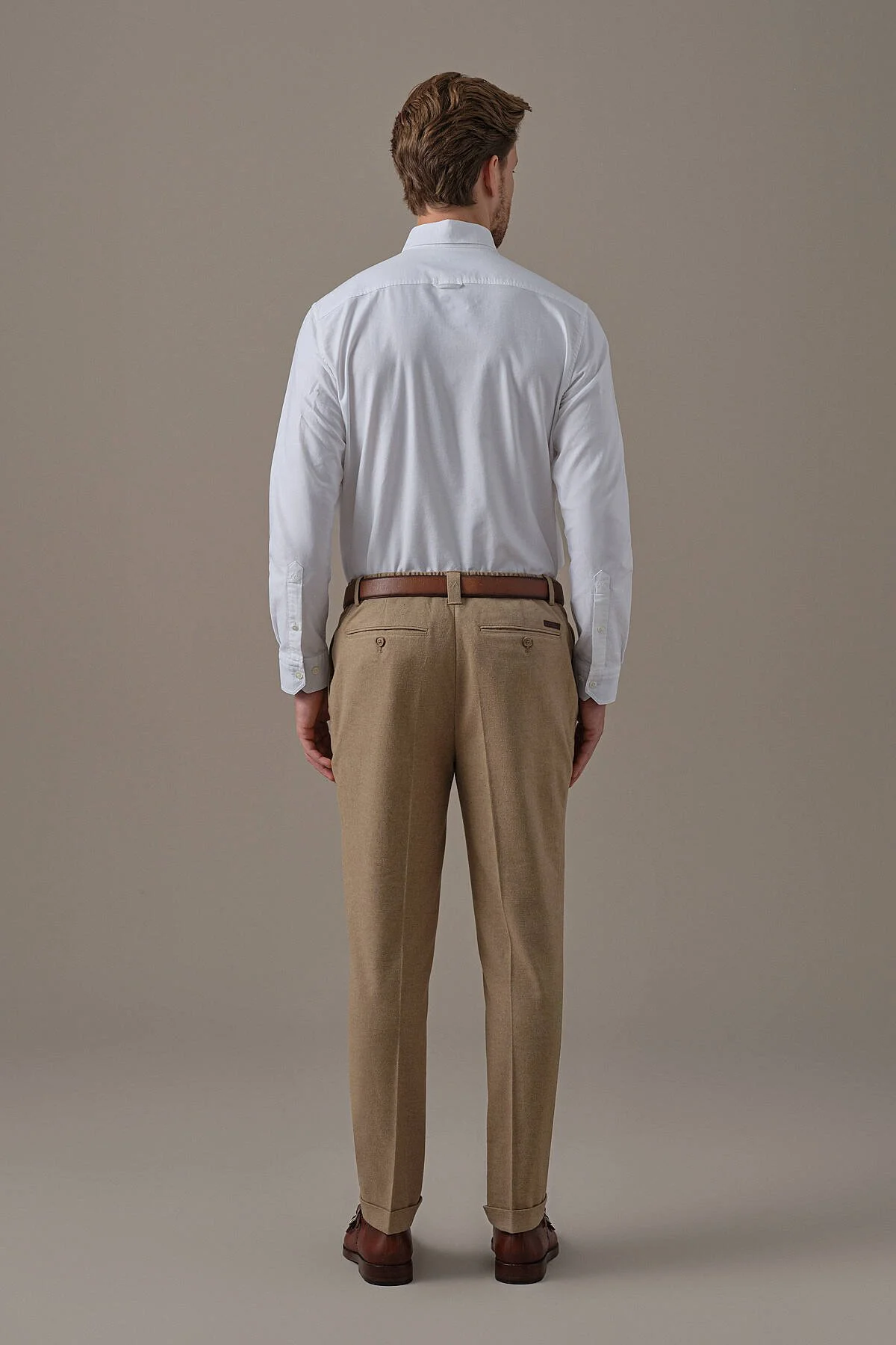 Hemington - Pamuk Kaşmir Karışım Camel Chino Pantolon (5)