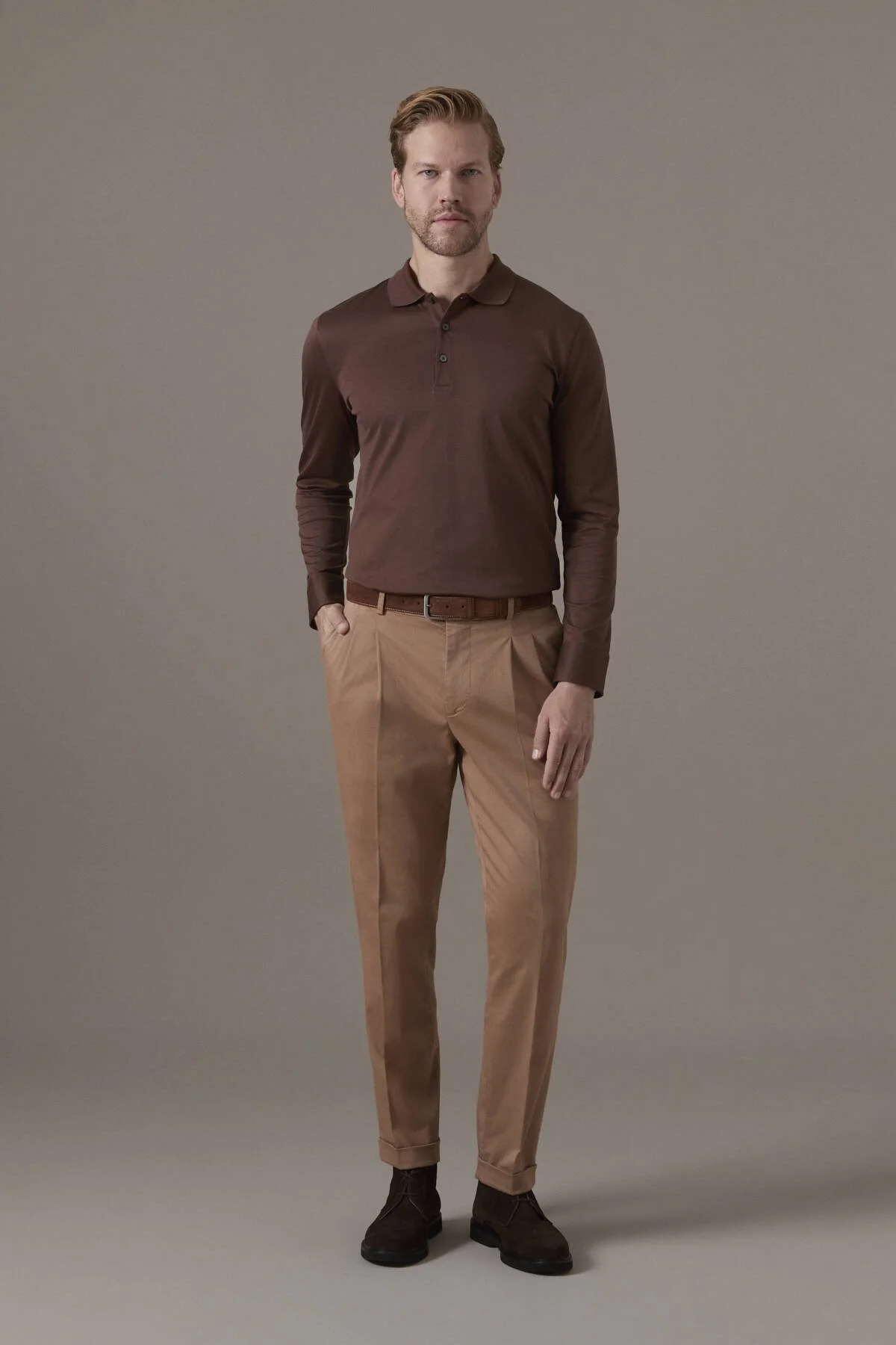 Hemington - Pamuk Modal Camel Relax Chino Pantolon (1)