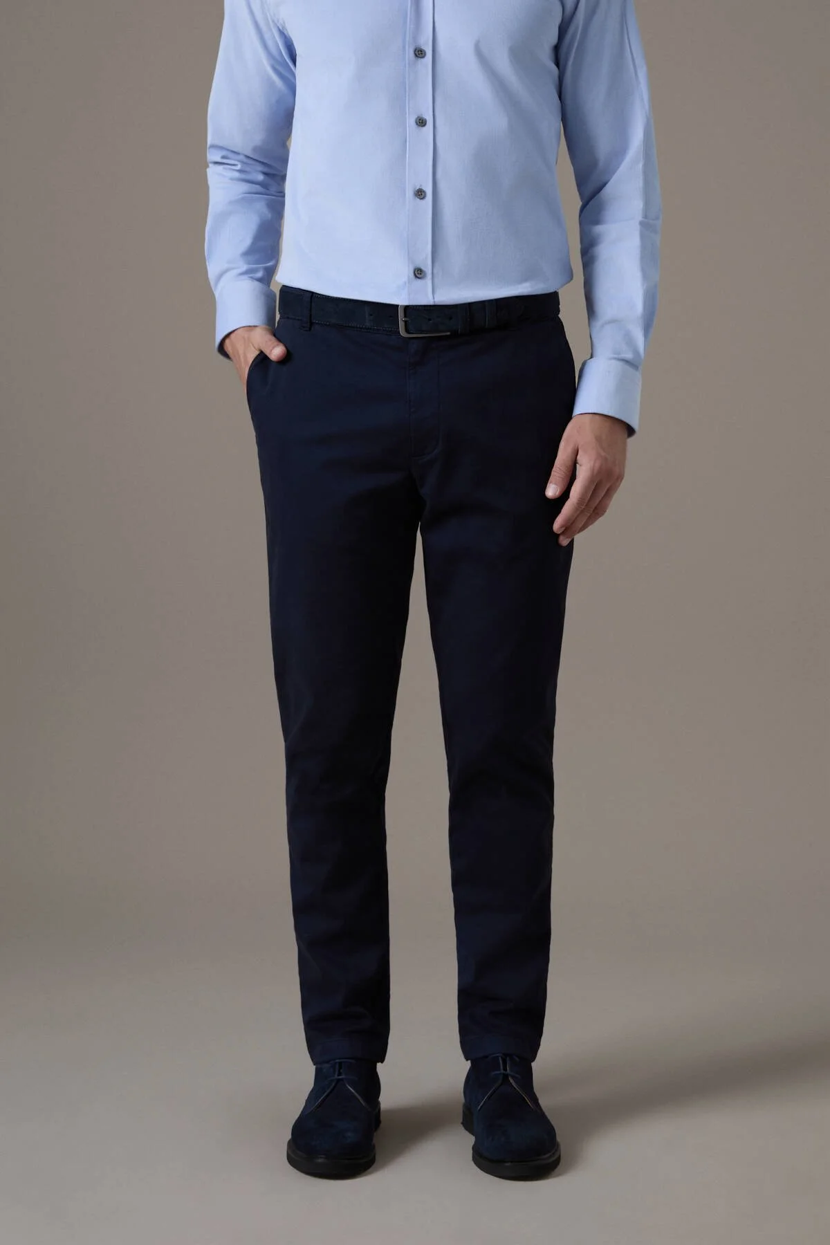 Hemington - Pamuk Modal Lacivert Chino Pantolon (1)