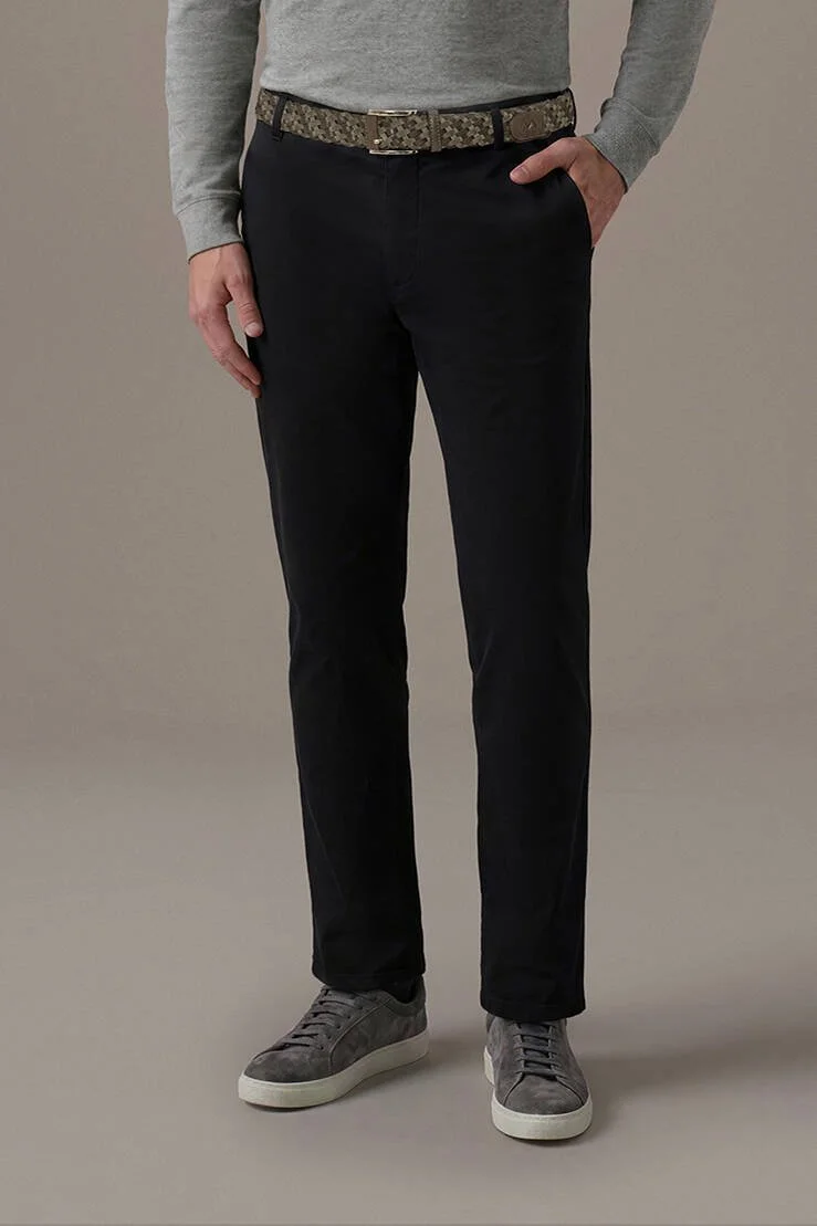 Hemington - Pamuk Modal Siyah Chino Pantolon (1)