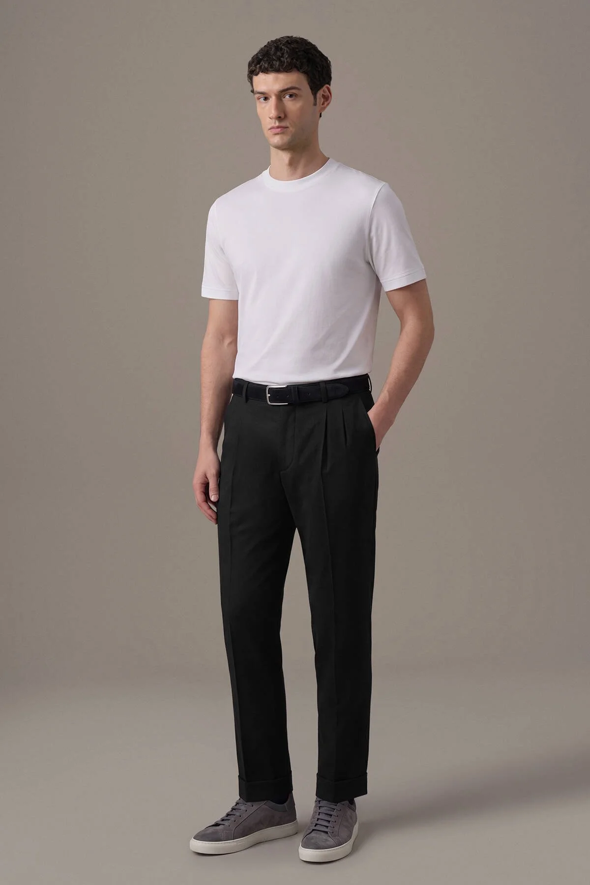 Hemington - Pamuk Modal Siyah Relax Chino Pantolon (2)