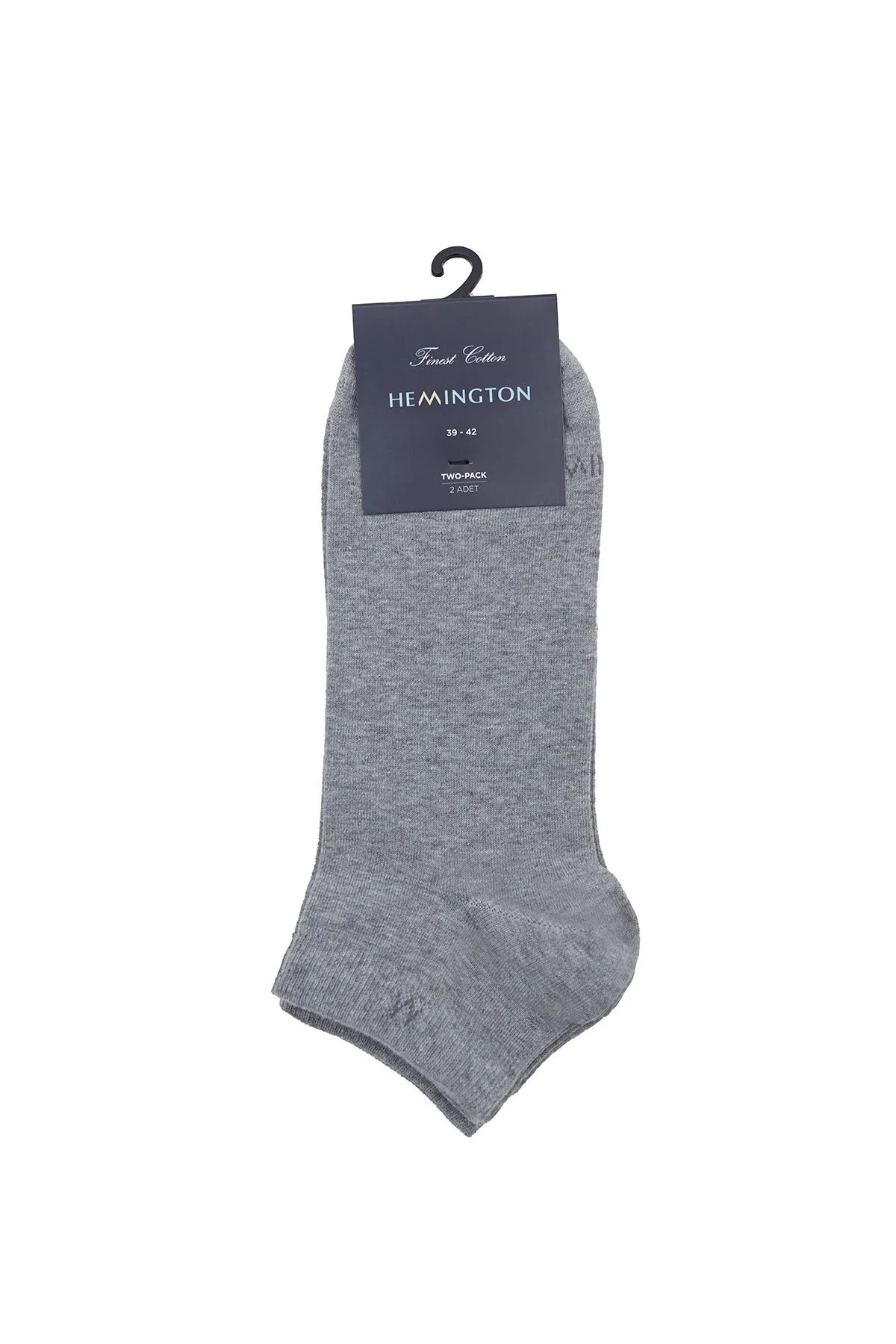Hemington - Pamuklu Açık Gri İkili Sneaker Çorap Seti (3)