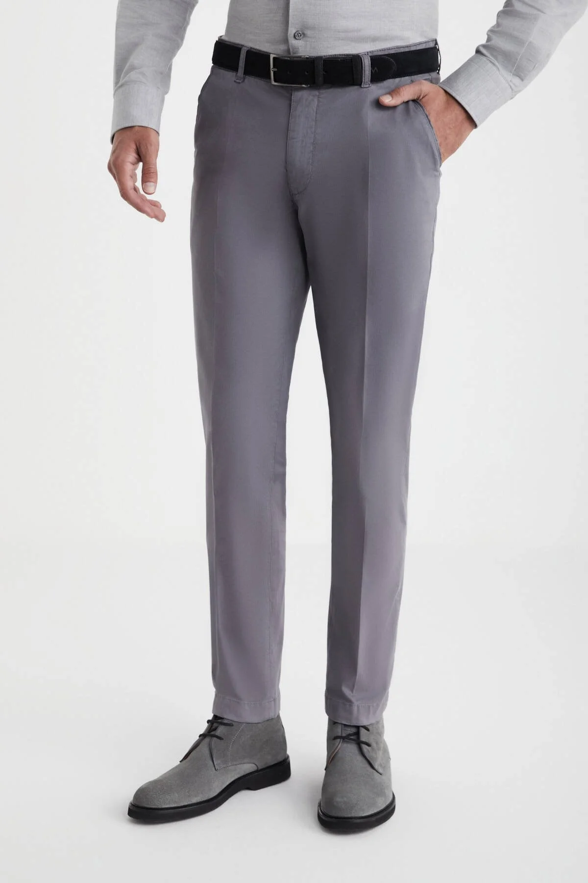 Hemington - Pamuklu Koyu Gri Regular Fit Chino Pantolon (1)