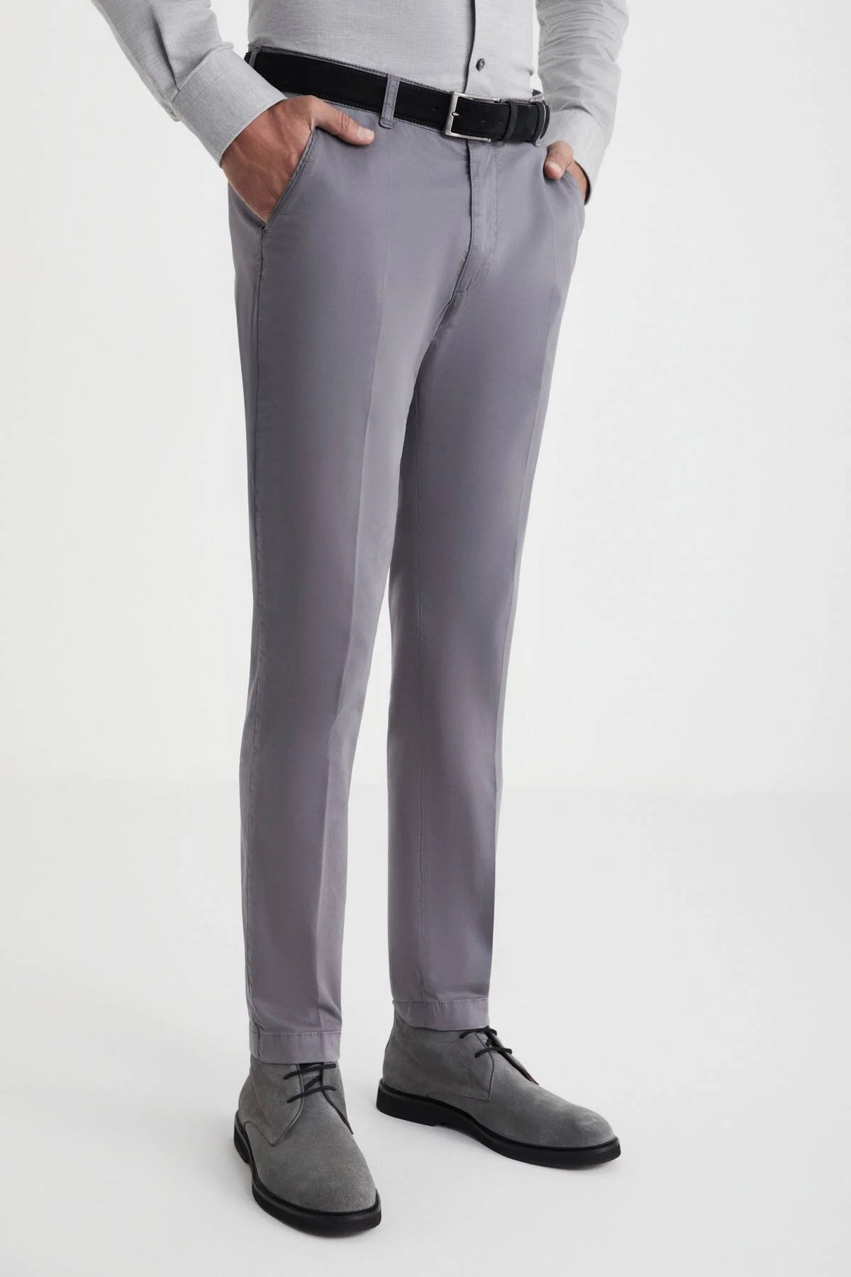 Hemington - Pamuklu Koyu Gri Regular Fit Chino Pantolon (3)