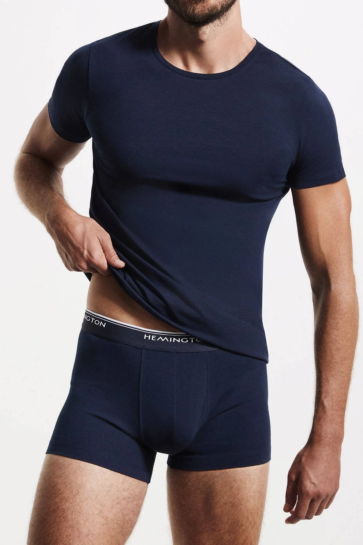 Hemington - Pamuklu Lacivert İç Giyim T-Shirt (1)