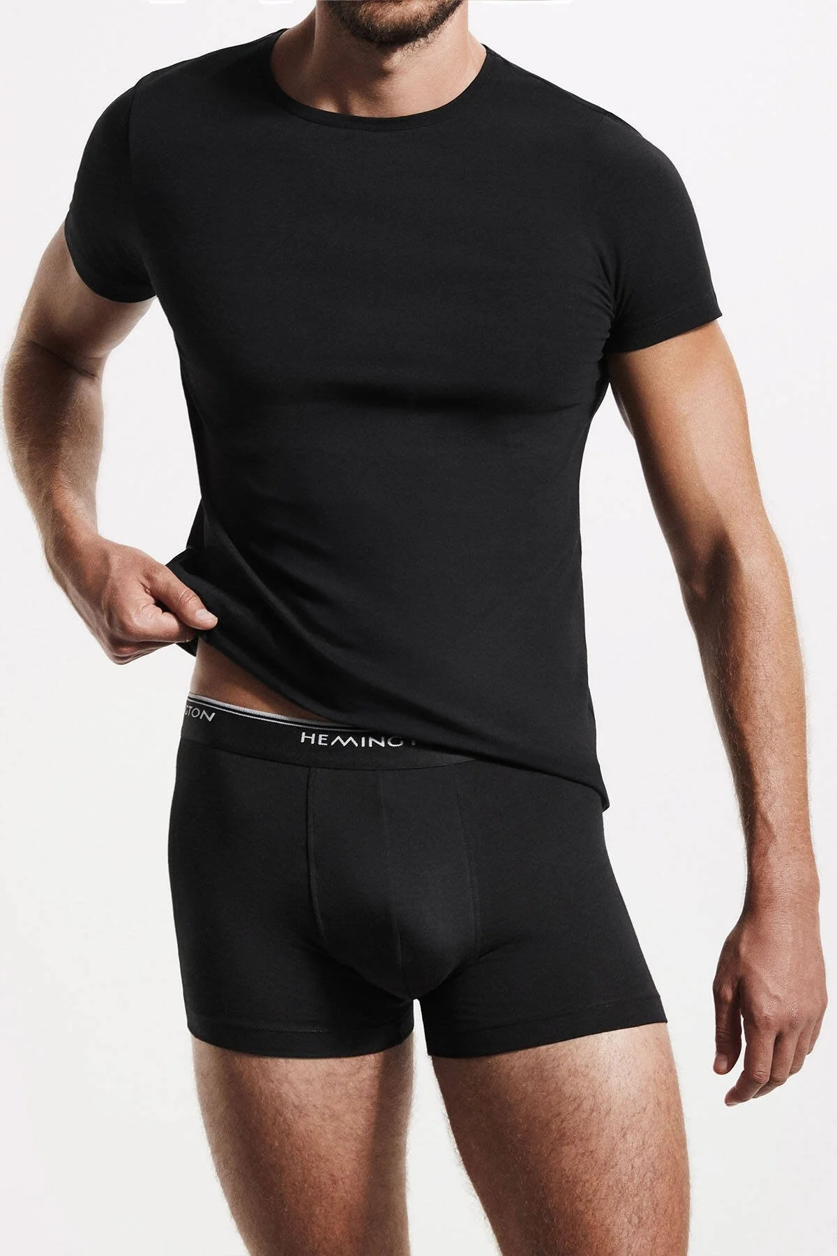 Hemington - Pamuklu Siyah İç Giyim T-Shirt (1)