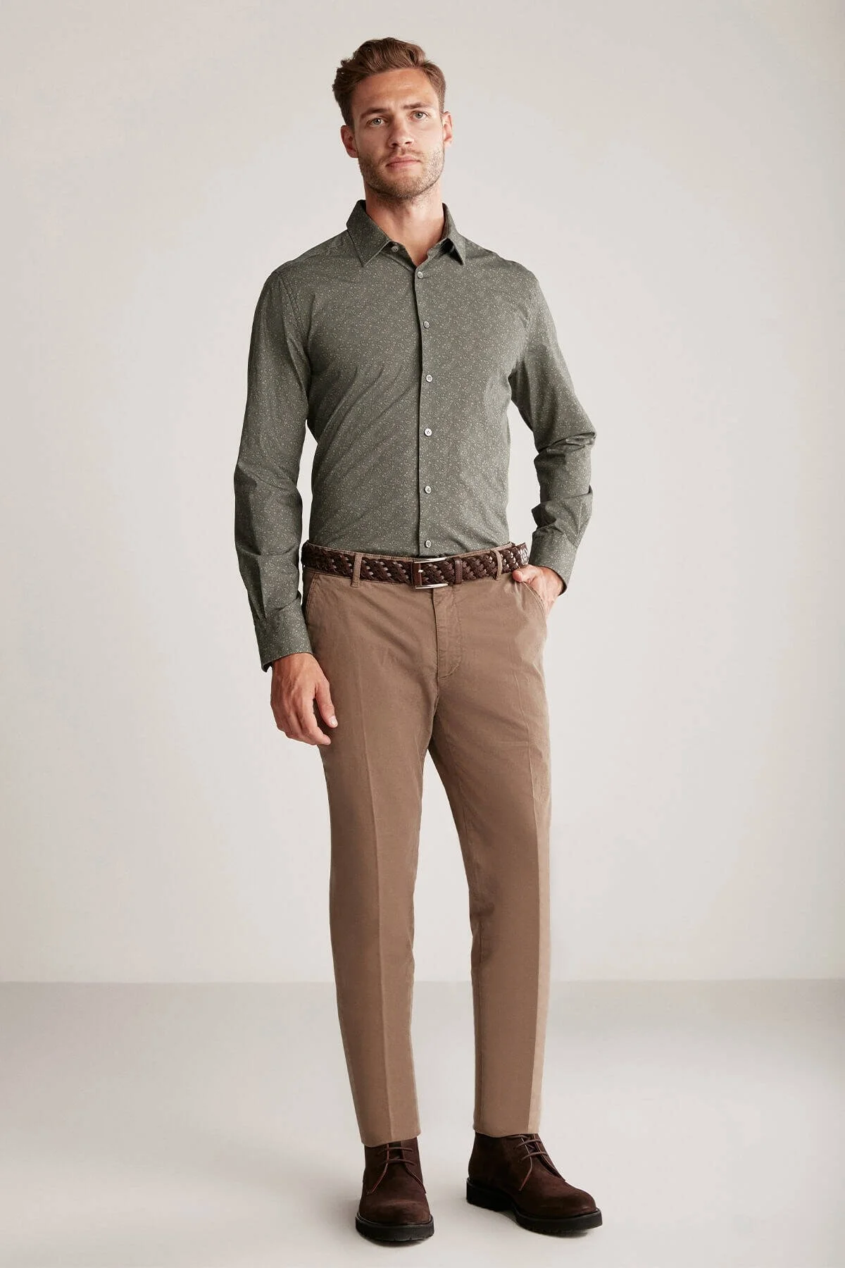 Hemington - Pamuklu Tütün Rengi Regular Fit Chino Pantolon (2)