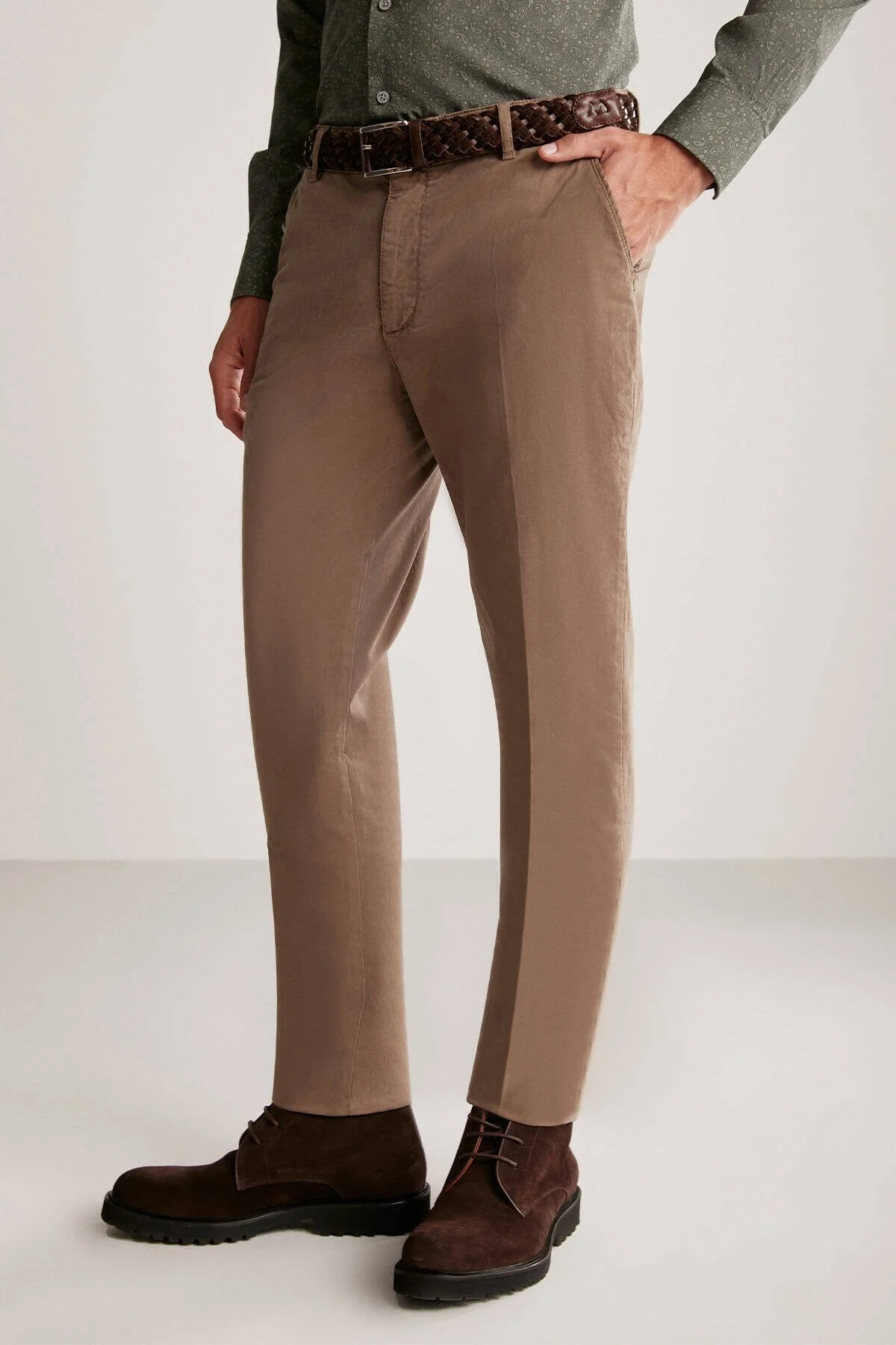 Hemington - Pamuklu Tütün Rengi Regular Fit Chino Pantolon (3)