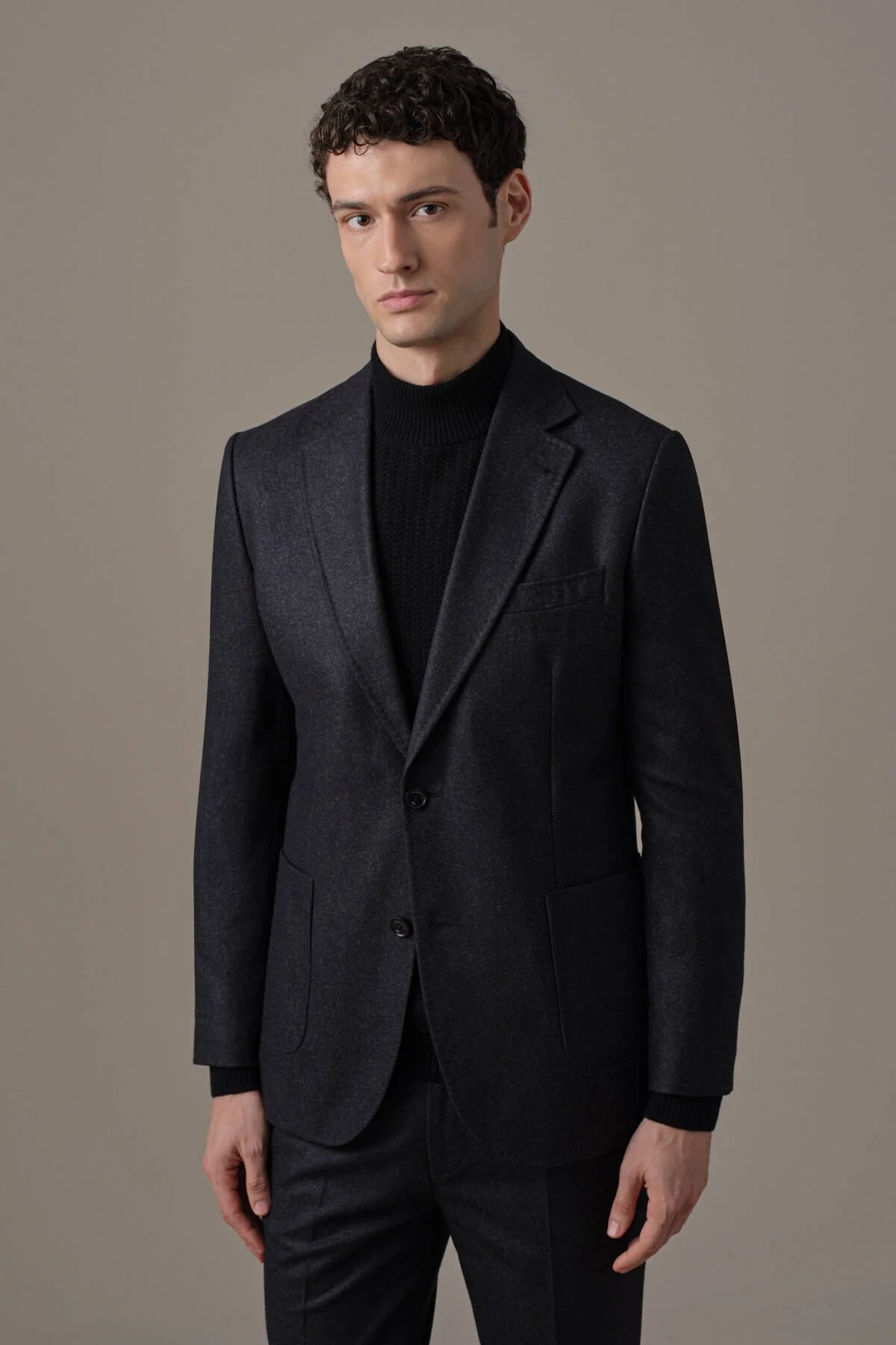Hemington - Saf Kaşmir Antrasit Blazer Ceket (1)