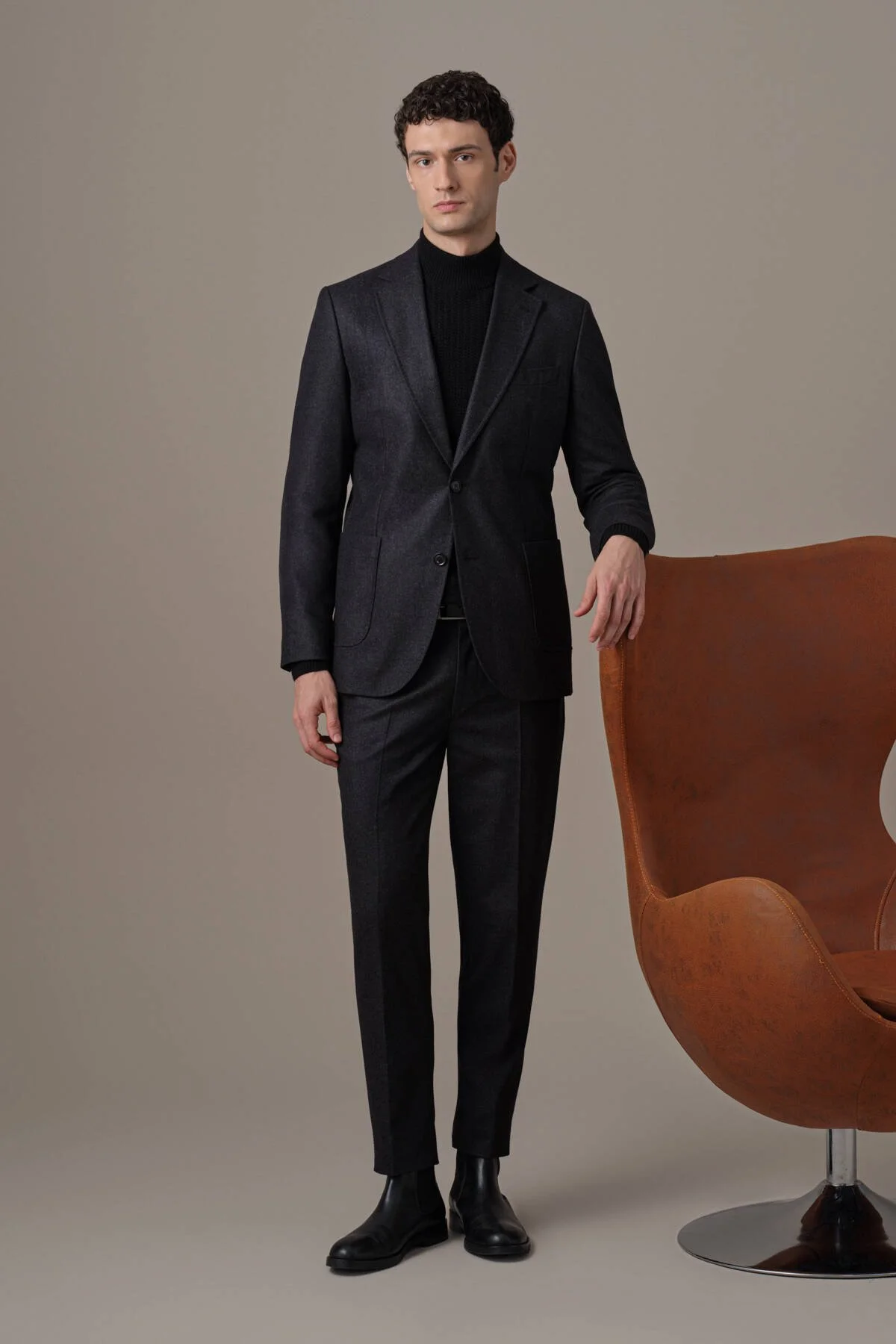 Hemington - Saf Kaşmir Antrasit Blazer Ceket (3)