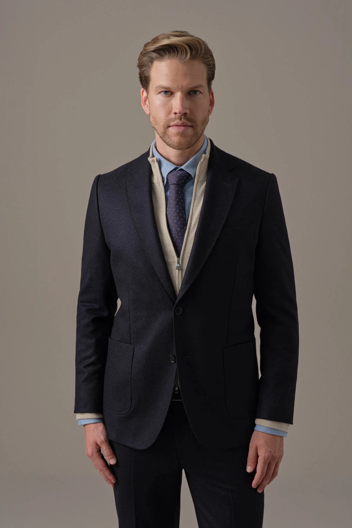 Hemington - Saf Kaşmir Lacivert Blazer Ceket (2)