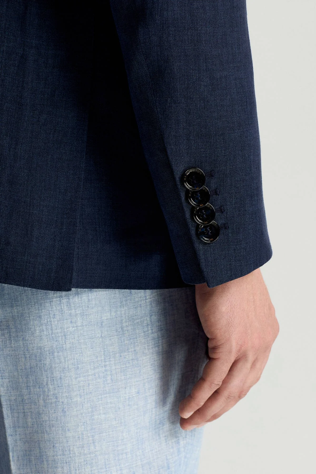 Hemington - Saf Keten İtalyan Kumaş Lacivert Blazer Ceket (4)