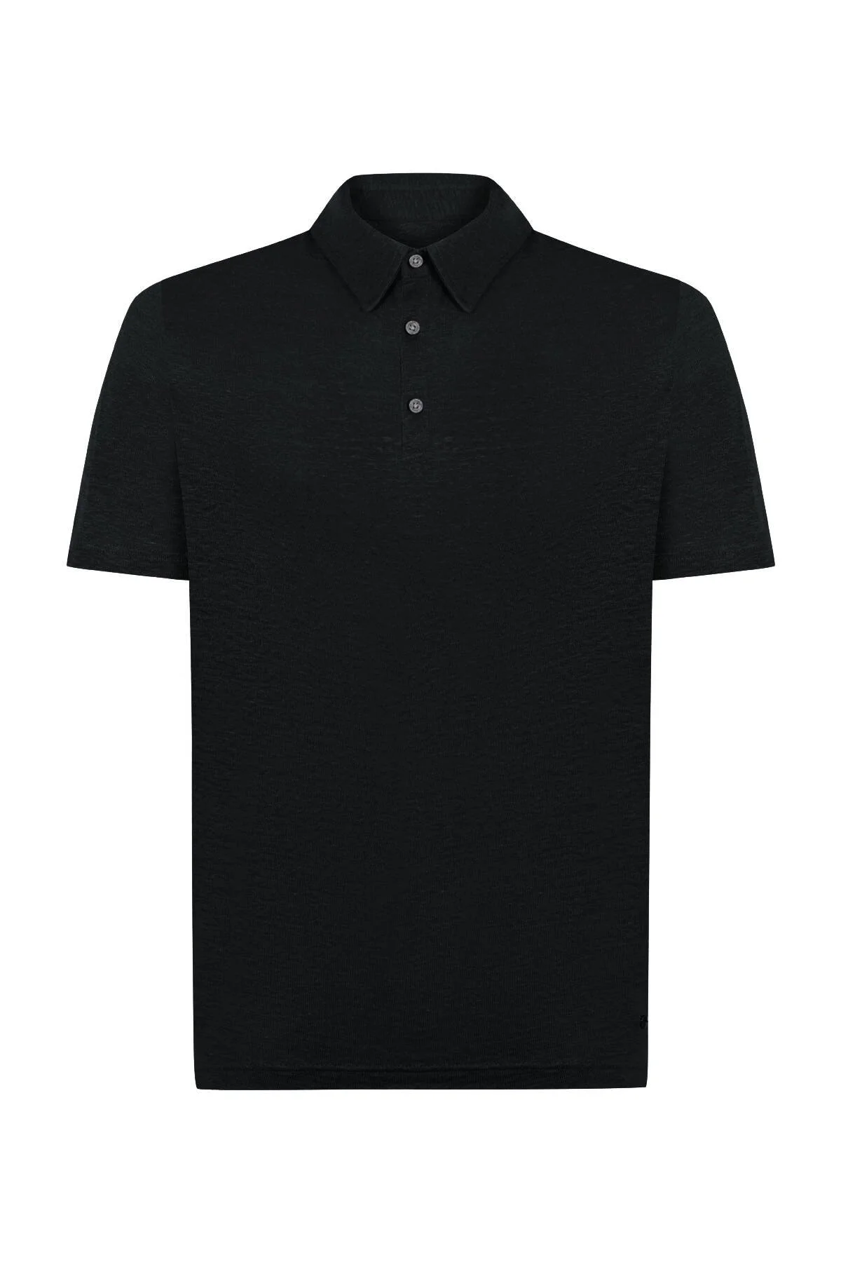 Hemington - Saf Keten Siyah Polo Yaka T-Shirt (7)