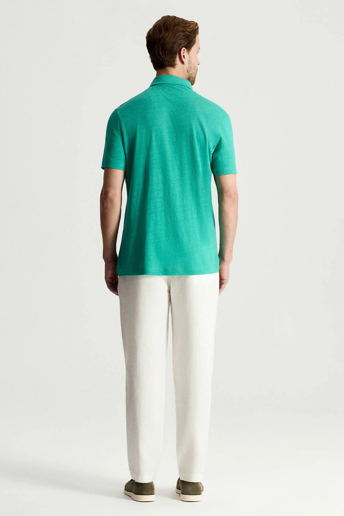 Hemington - Saf Keten Turkuaz Polo Yaka T-Shirt (3)