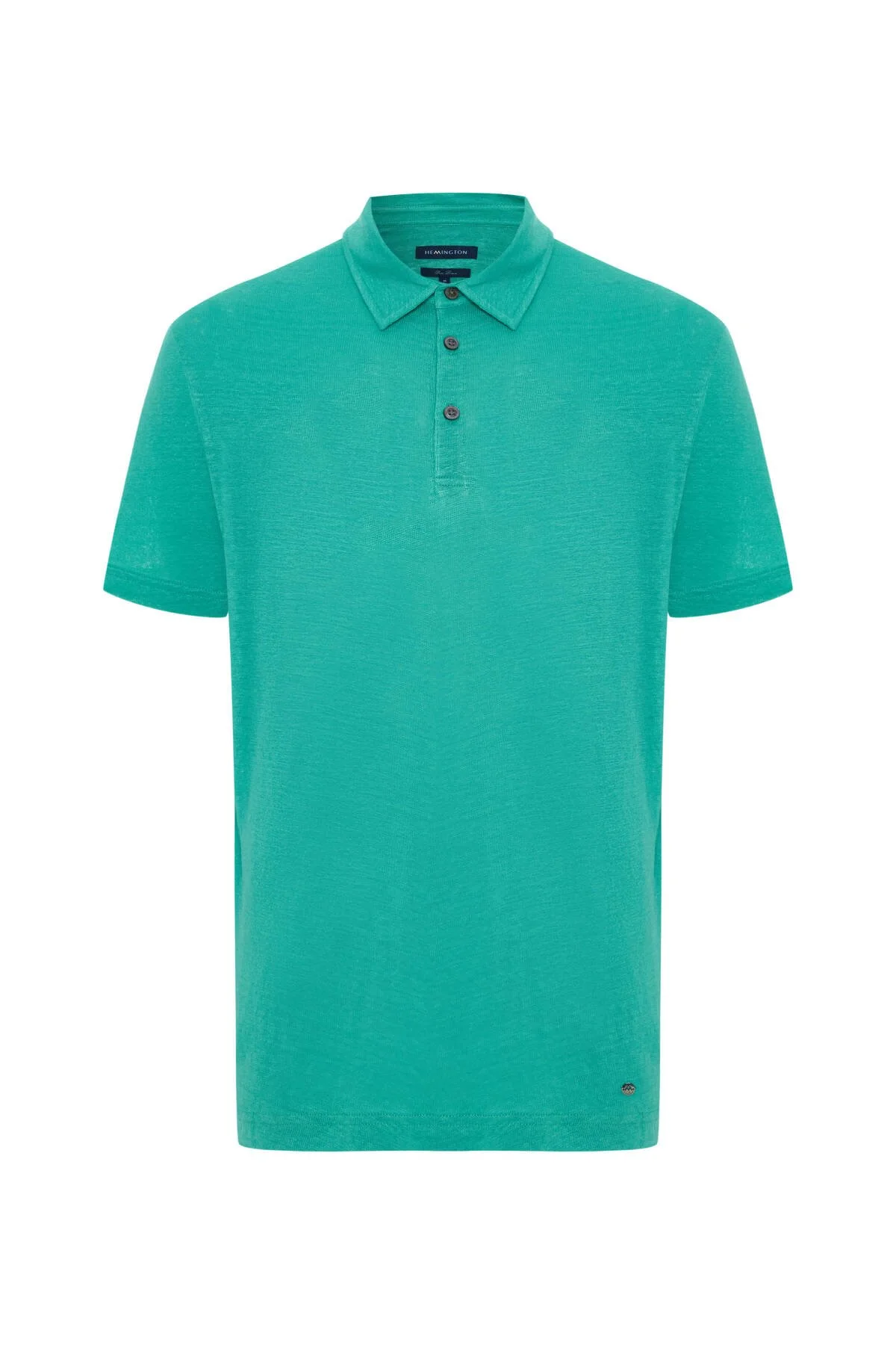 Hemington - Saf Keten Turkuaz Polo Yaka T-Shirt (6)