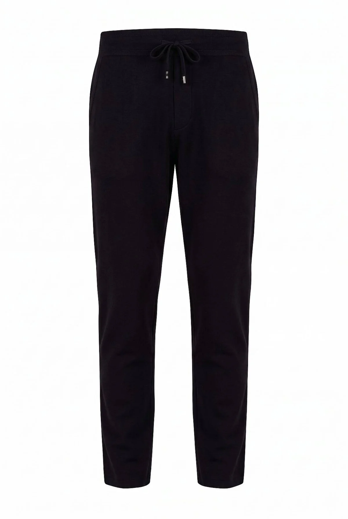 Hemington - Saf Pamuk Bağcık Detaylı Siyah Slim Fit Triko Pantolon (6)