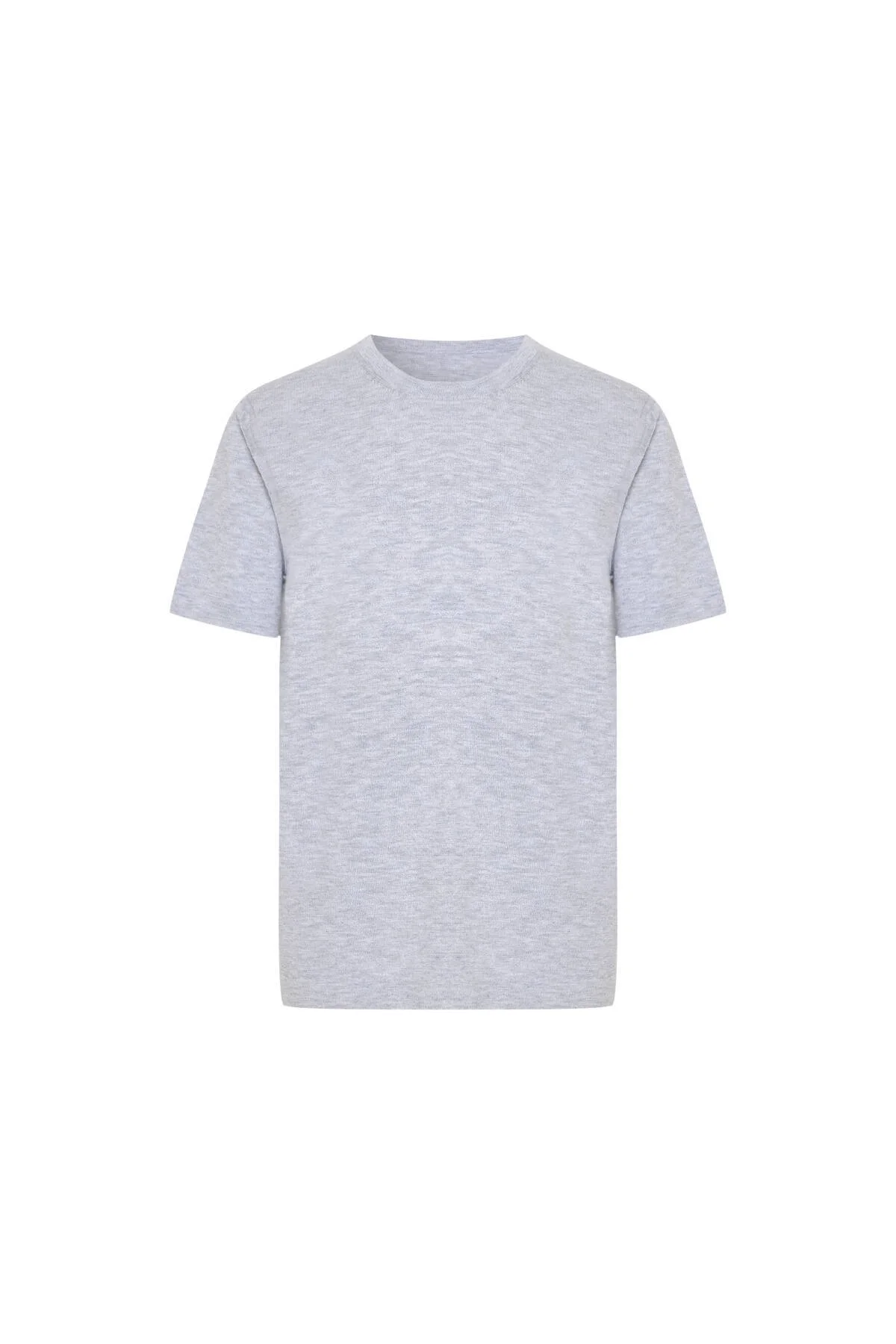Hemington - Saf Pamuk Bisiklet Yaka Gri Çocuk Triko T-Shirt (6)