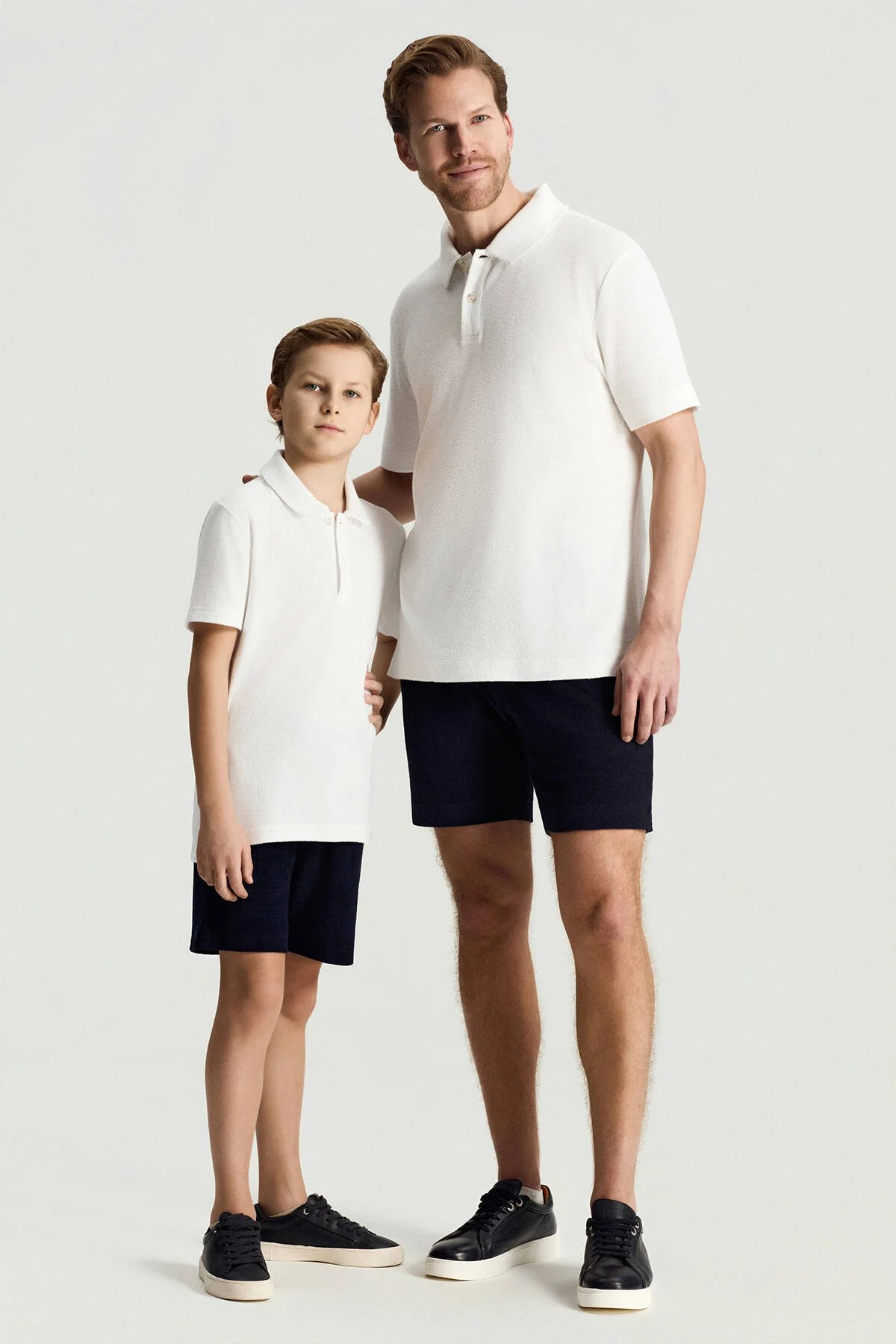 Hemington - Saf Pamuk Havlu Kumaş Beyaz Polo Yaka Çocuk T-Shirt (2)