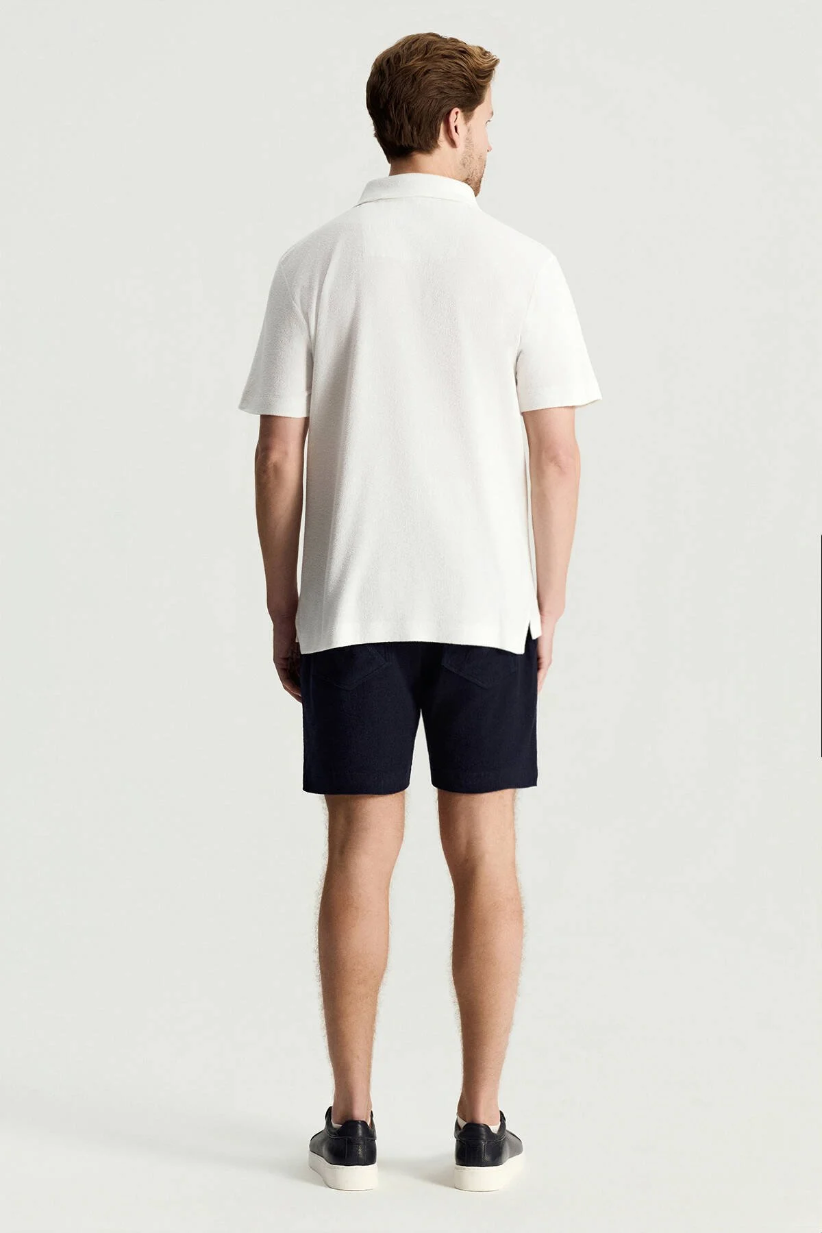 Hemington - Saf Pamuk Havlu Kumaş Beyaz Polo Yaka T-Shirt (4)