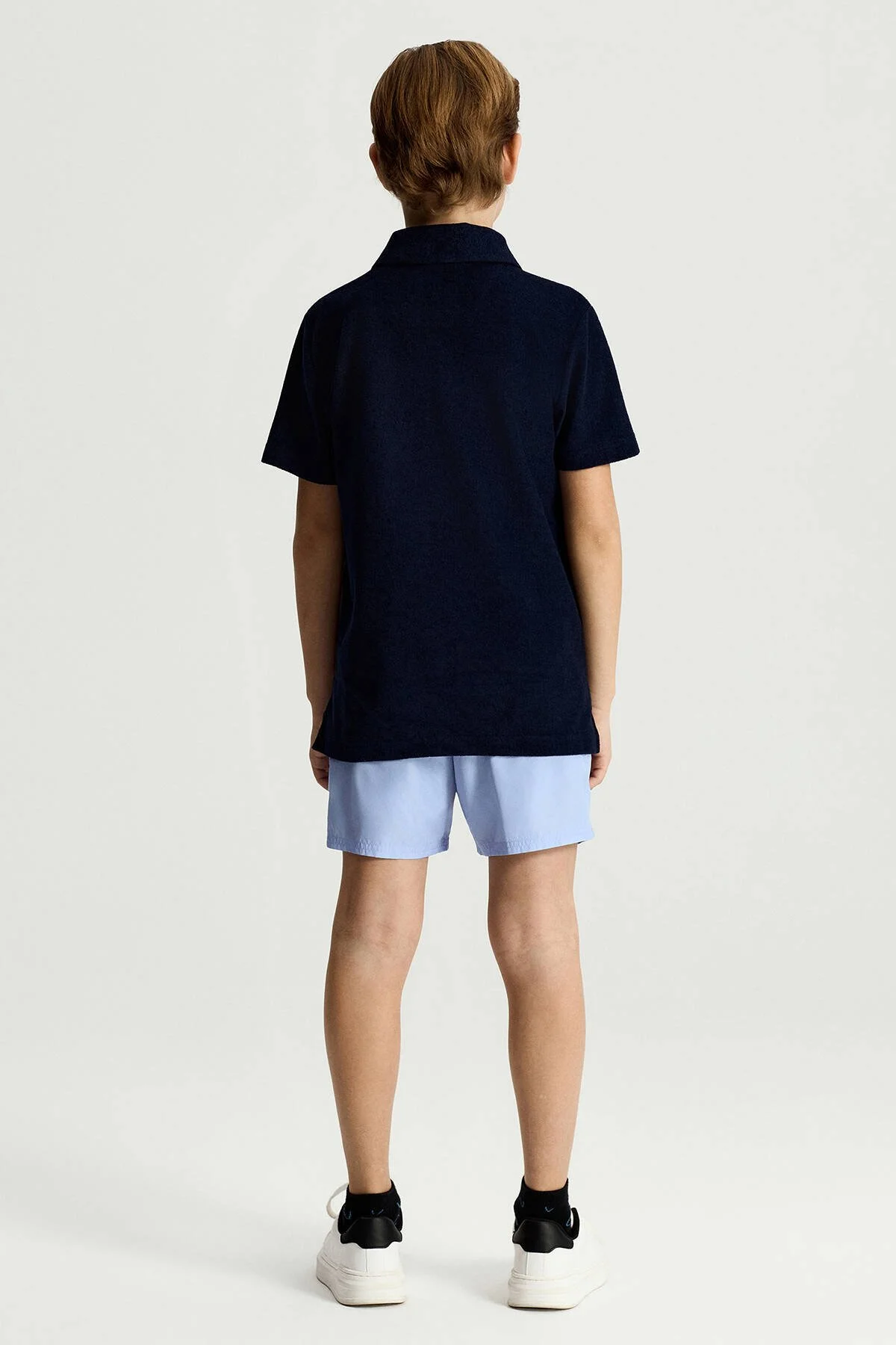 Hemington - Saf Pamuk Havlu Kumaş Lacivert Polo Yaka Çocuk T-Shirt (3)