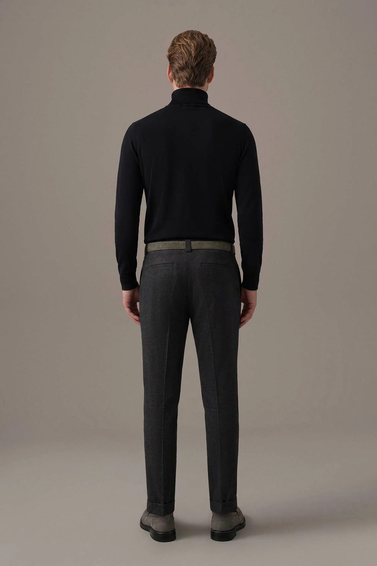 Hemington - Saf Yün Antrasit Chino Jogger Pantolon (5)