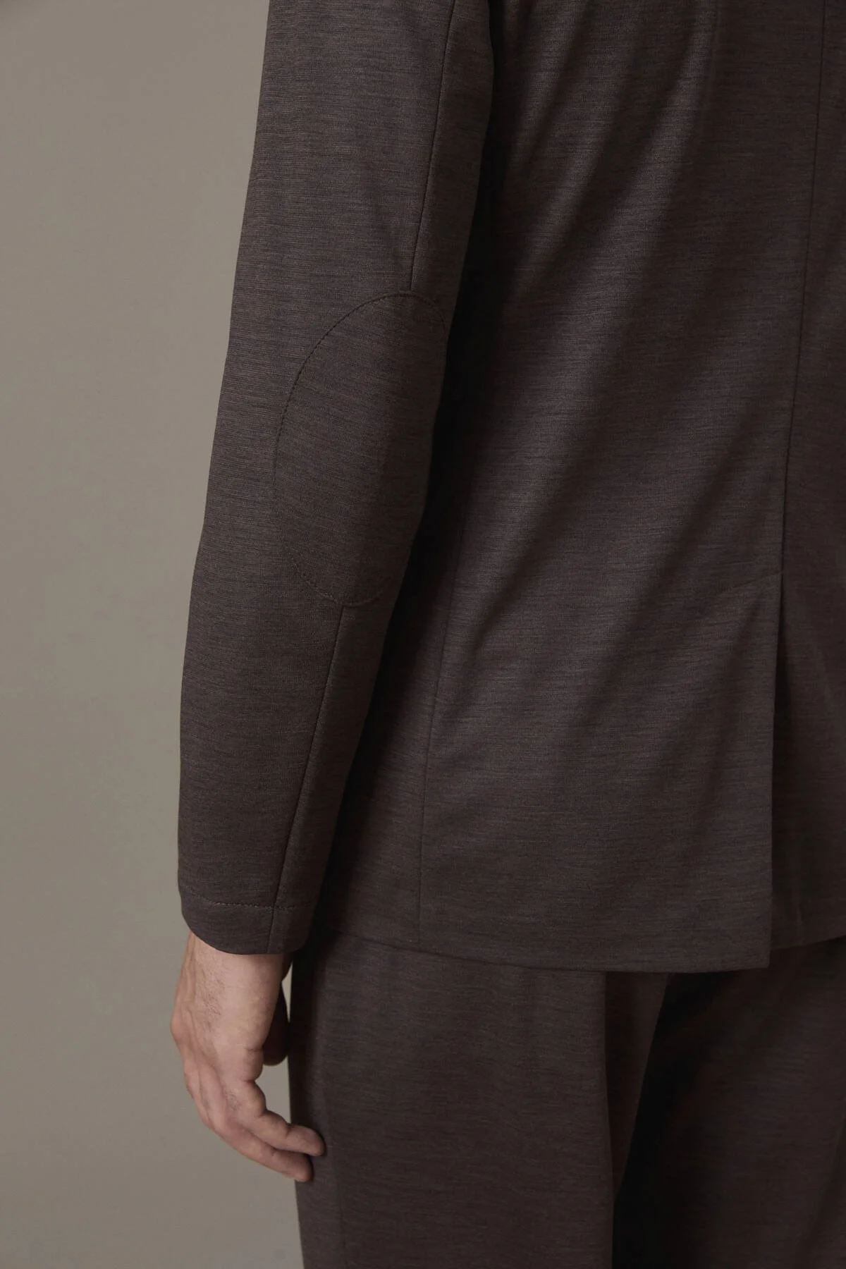 Hemington - Saf Yün Koyu Kahverengi Örme Blazer Ceket (4)