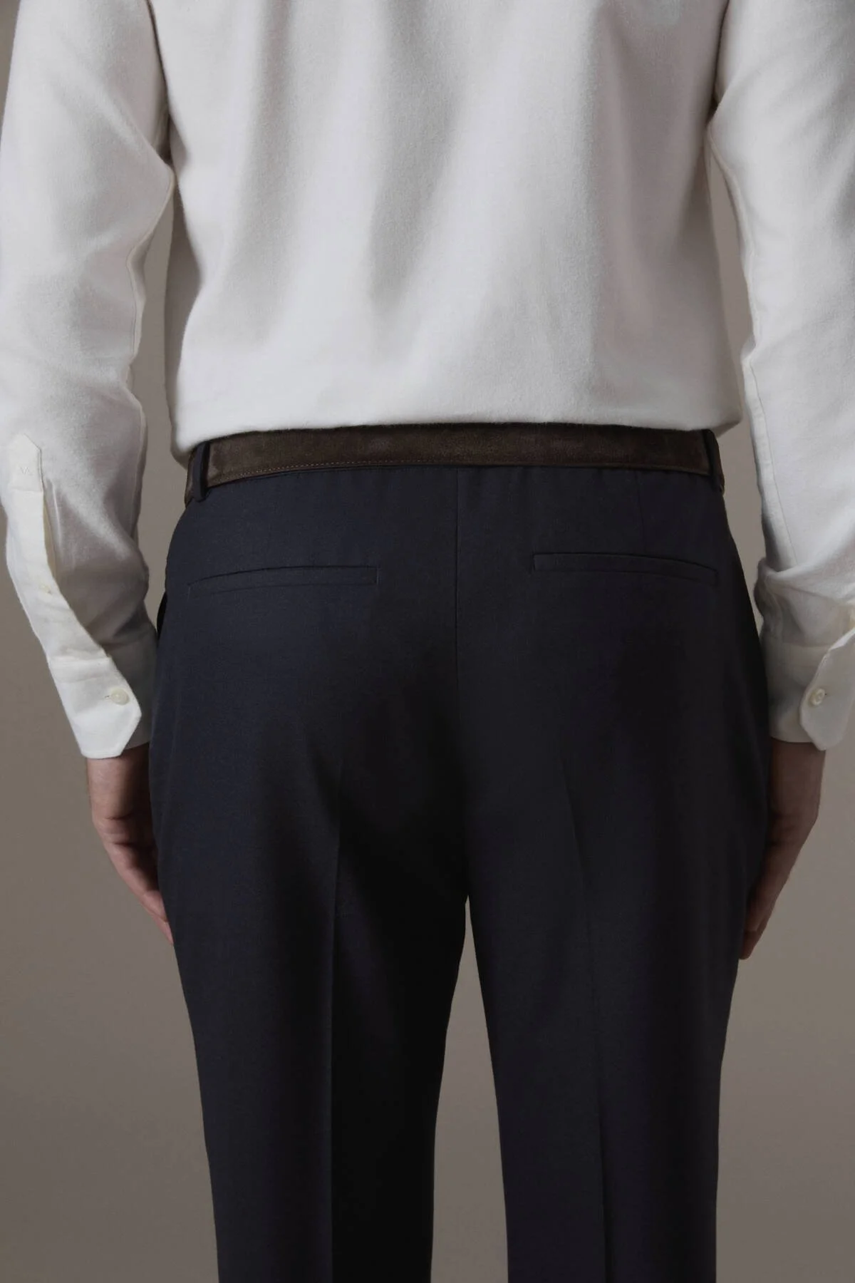 Hemington - Saf Yün Lacivert Chino Jogger Pantolon (3)