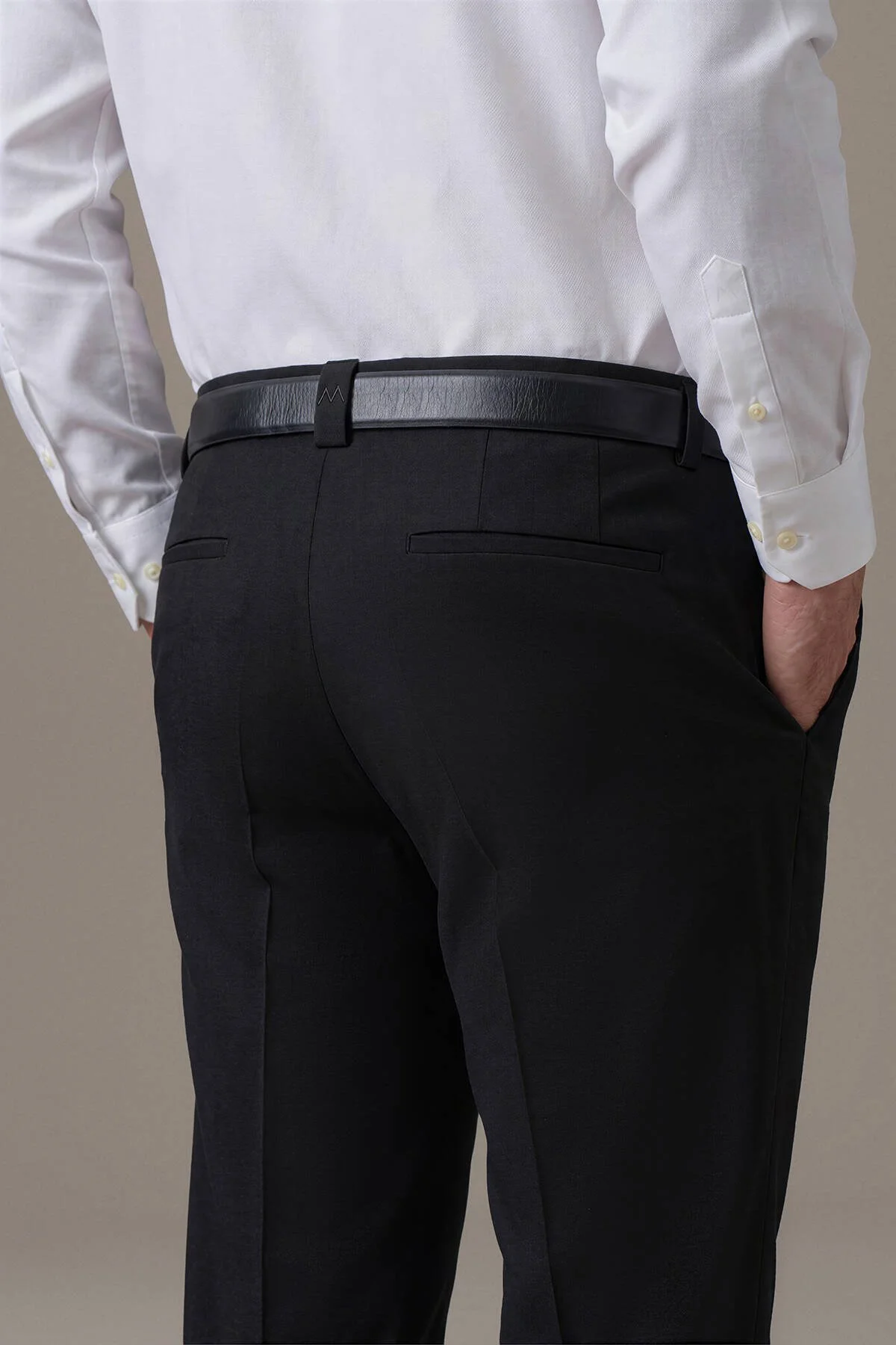 Hemington - Saf Yün Siyah Chino Jogger Pantolon (5)