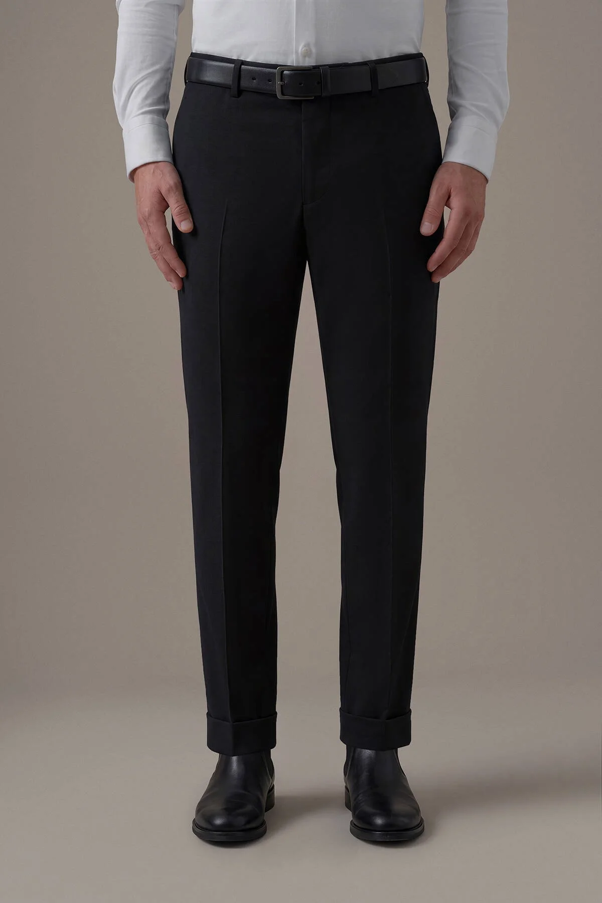 Hemington - Saf Yün Siyah Chino Jogger Pantolon (1)