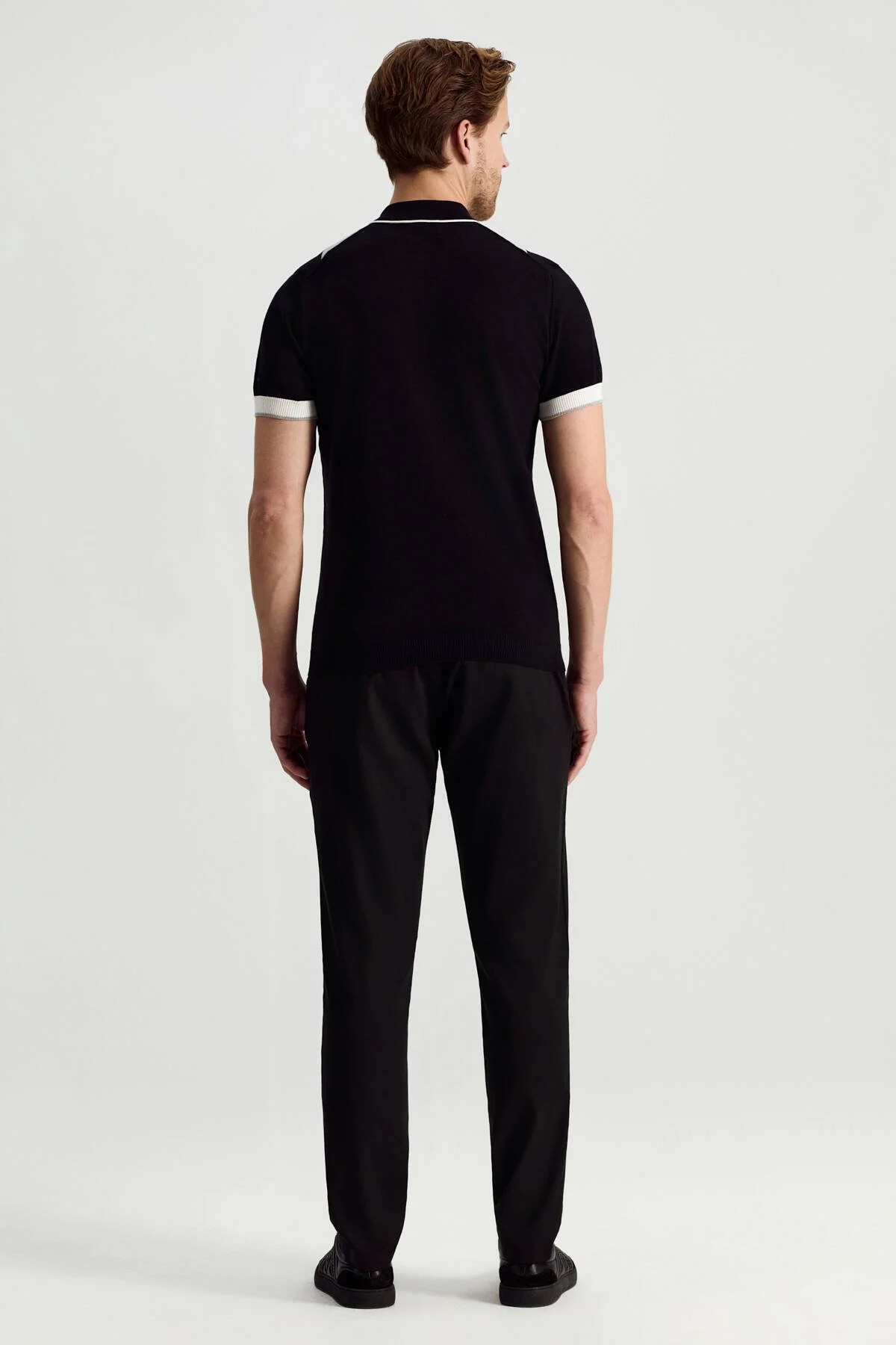 Hemington - Siyah Beyaz Argyle Desen Triko Polo (5)