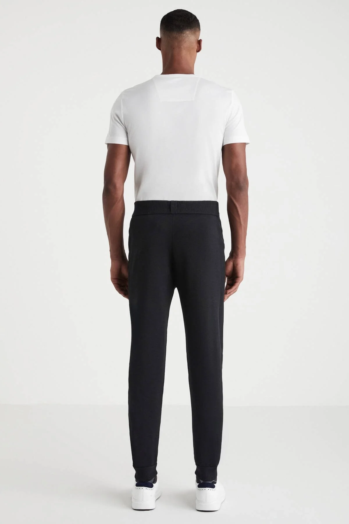 Hemington - Siyah Merino Yün Activewear Şerit Detaylı Triko Pantolon (3)