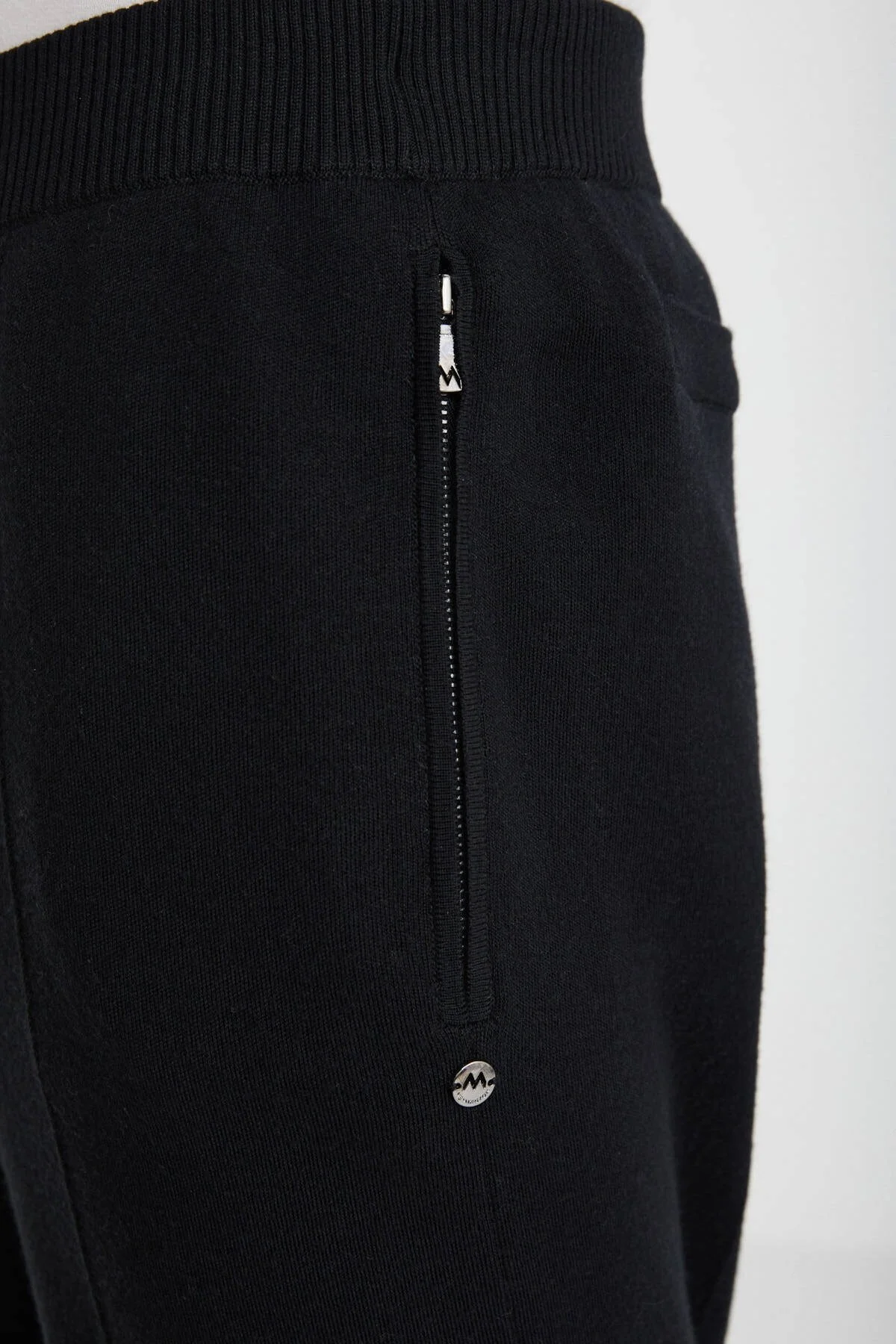 Hemington - Siyah Merino Yün Activewear Triko Pantolon (4)