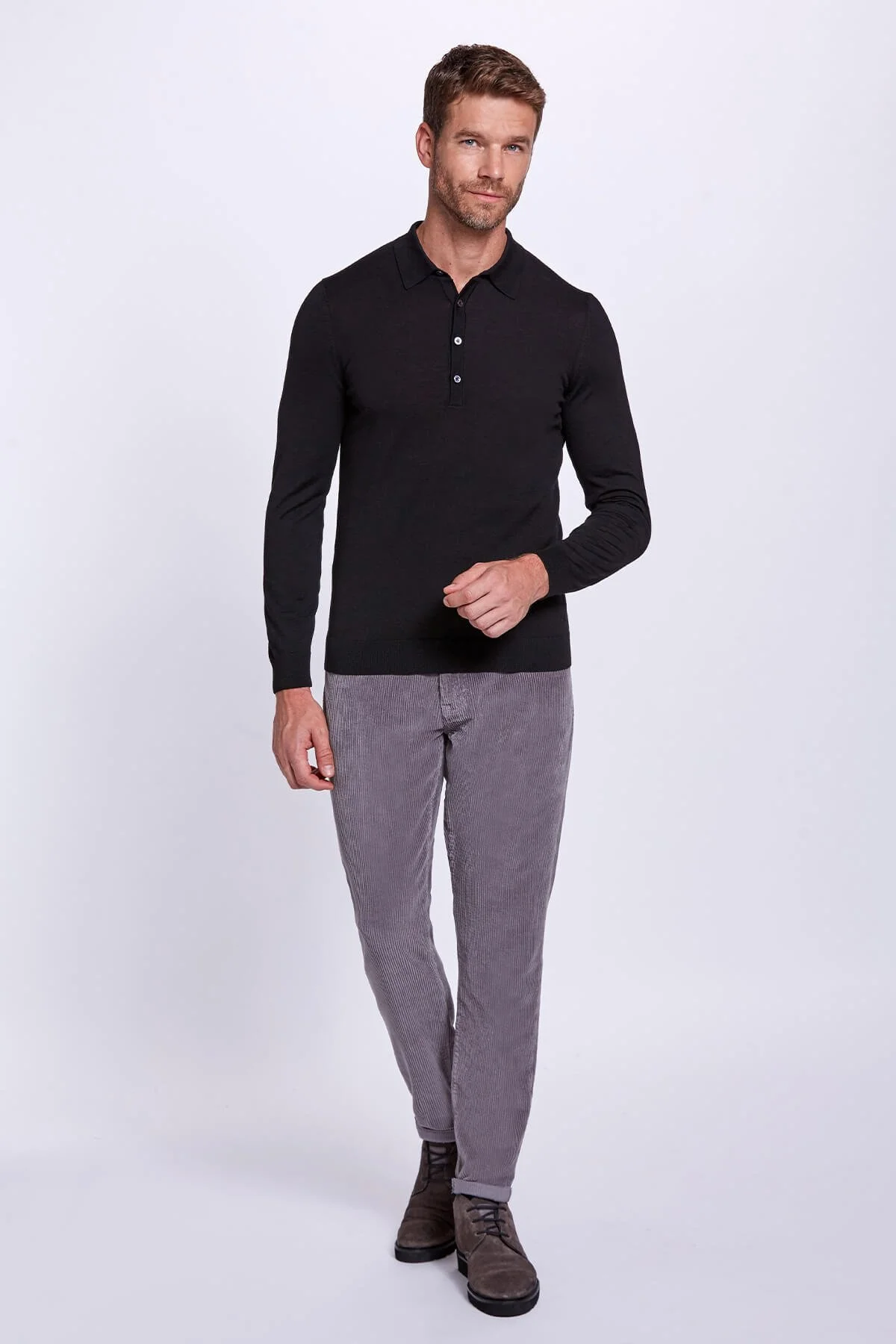 Hemington - Polo Yaka Siyah Merino Yün Triko (2)