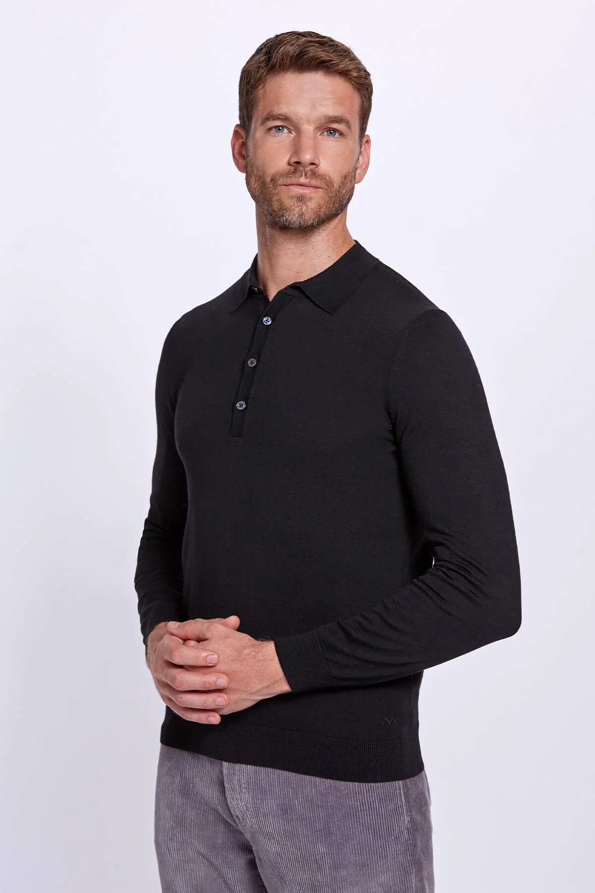 Hemington - Polo Yaka Siyah Merino Yün Triko (3)