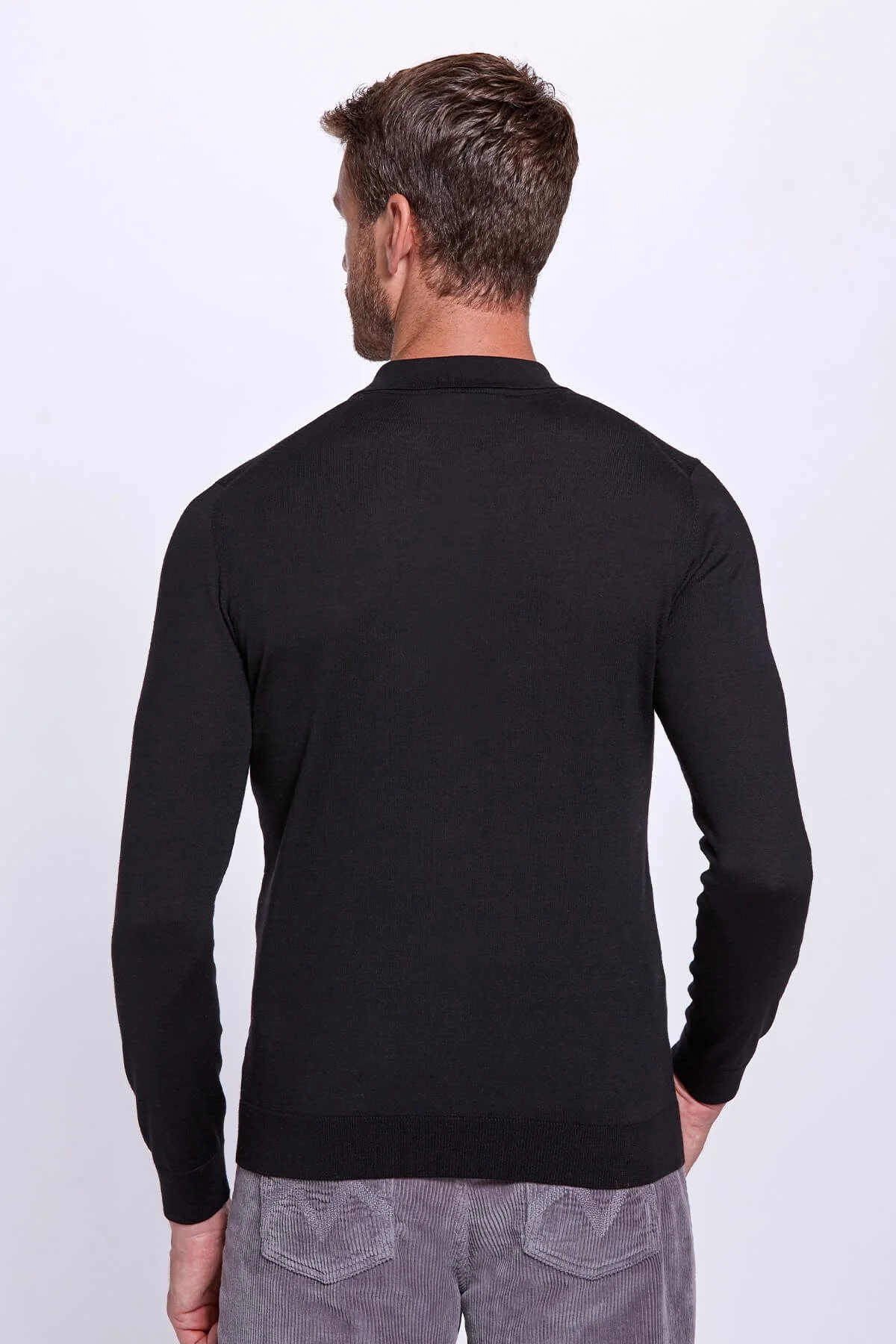 Hemington - Polo Yaka Siyah Merino Yün Triko (4)