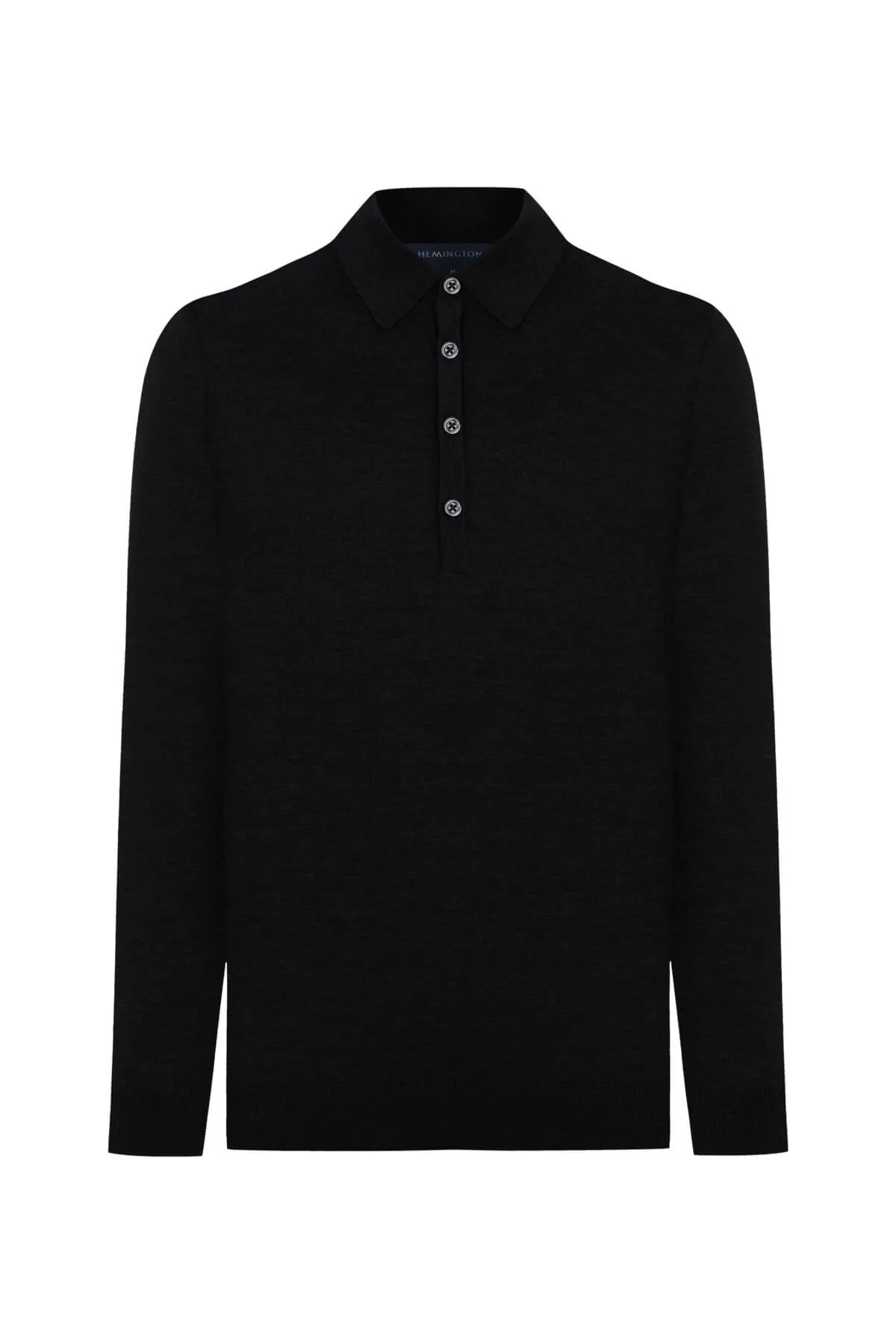 Hemington - Polo Yaka Siyah Merino Yün Triko (8)