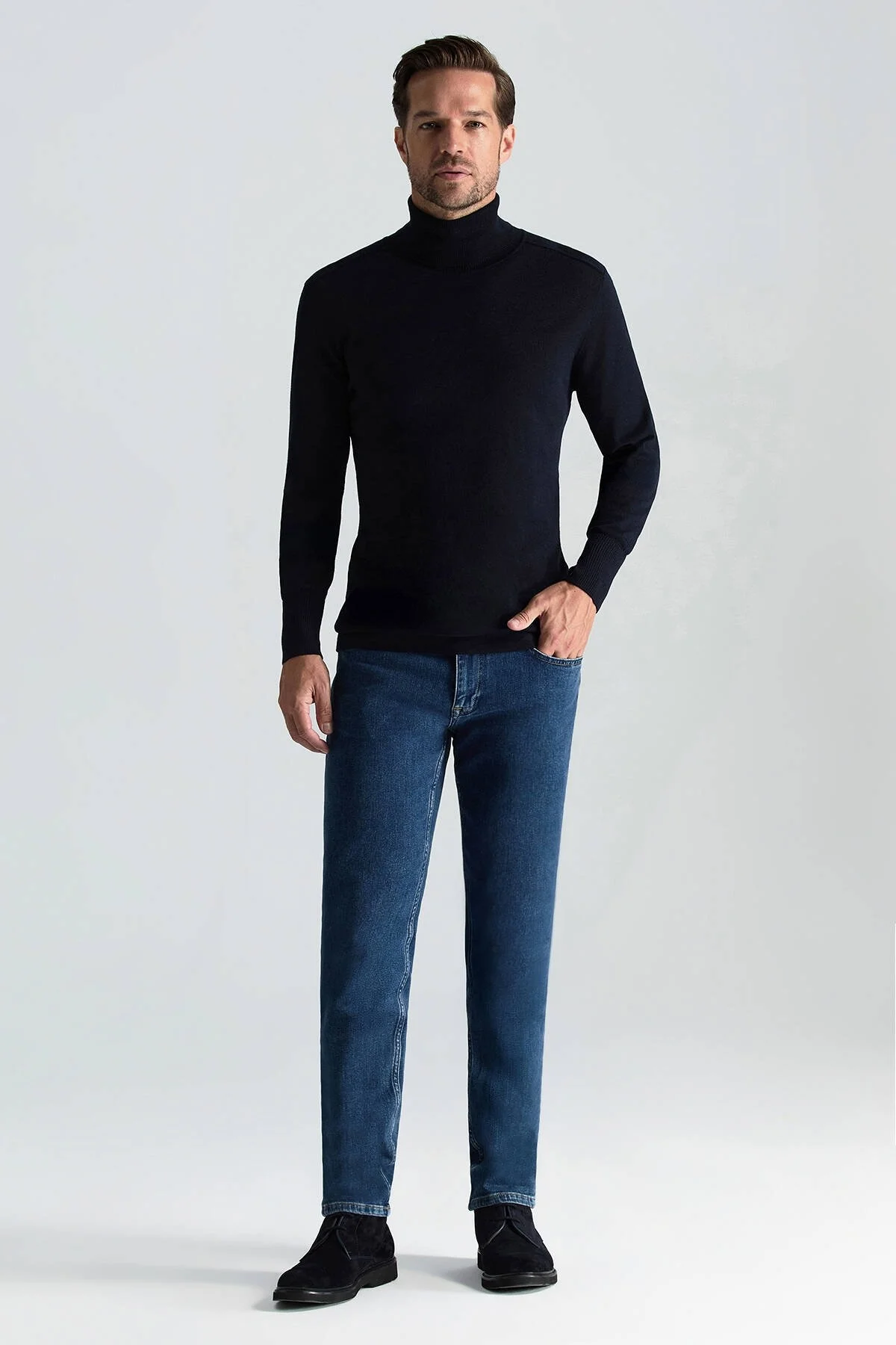 Hemington - Slim Fit Lacivert Activewear Merino Yün Triko (1)