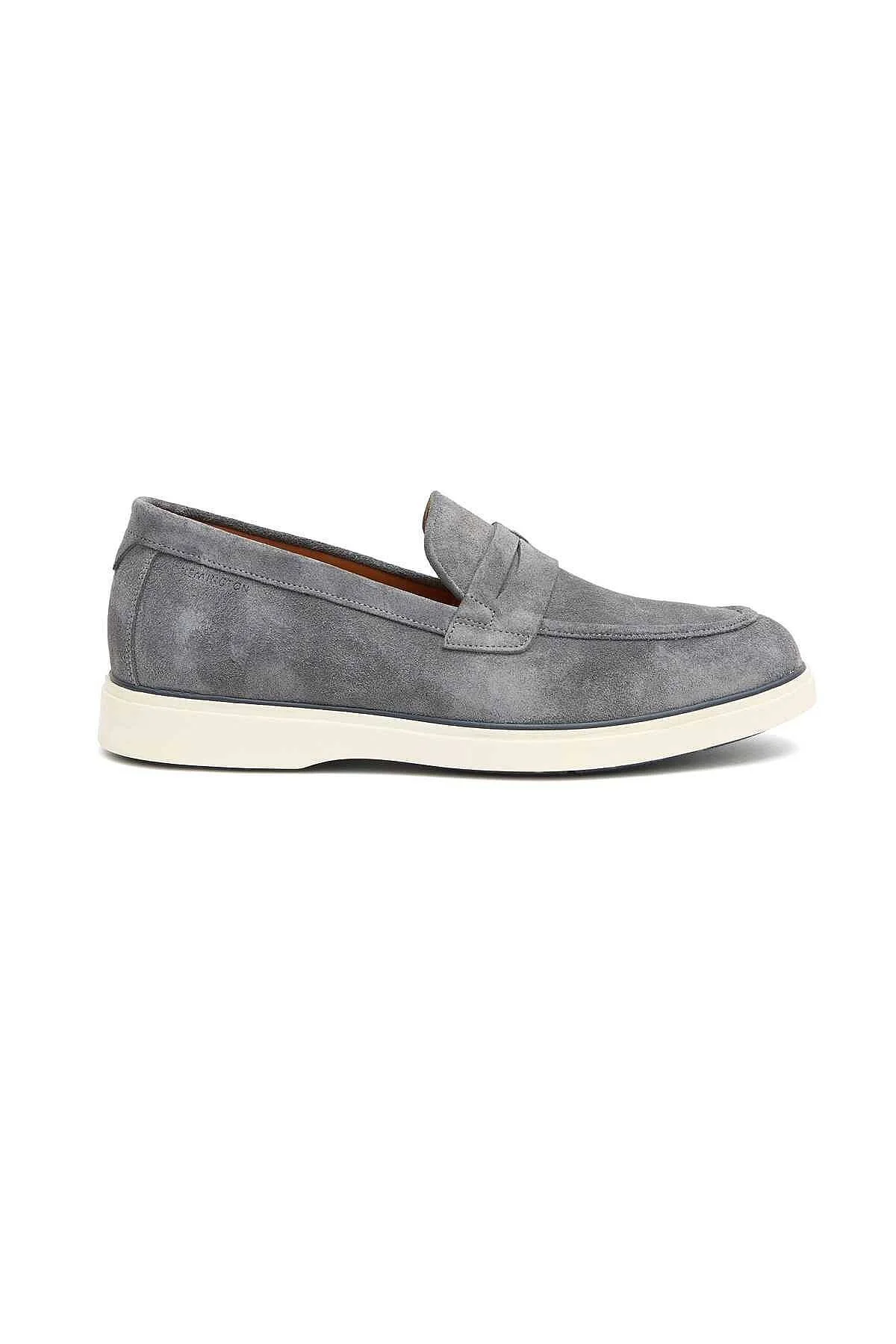Hemington - Süet Deri Açık Gri Loafer (1)