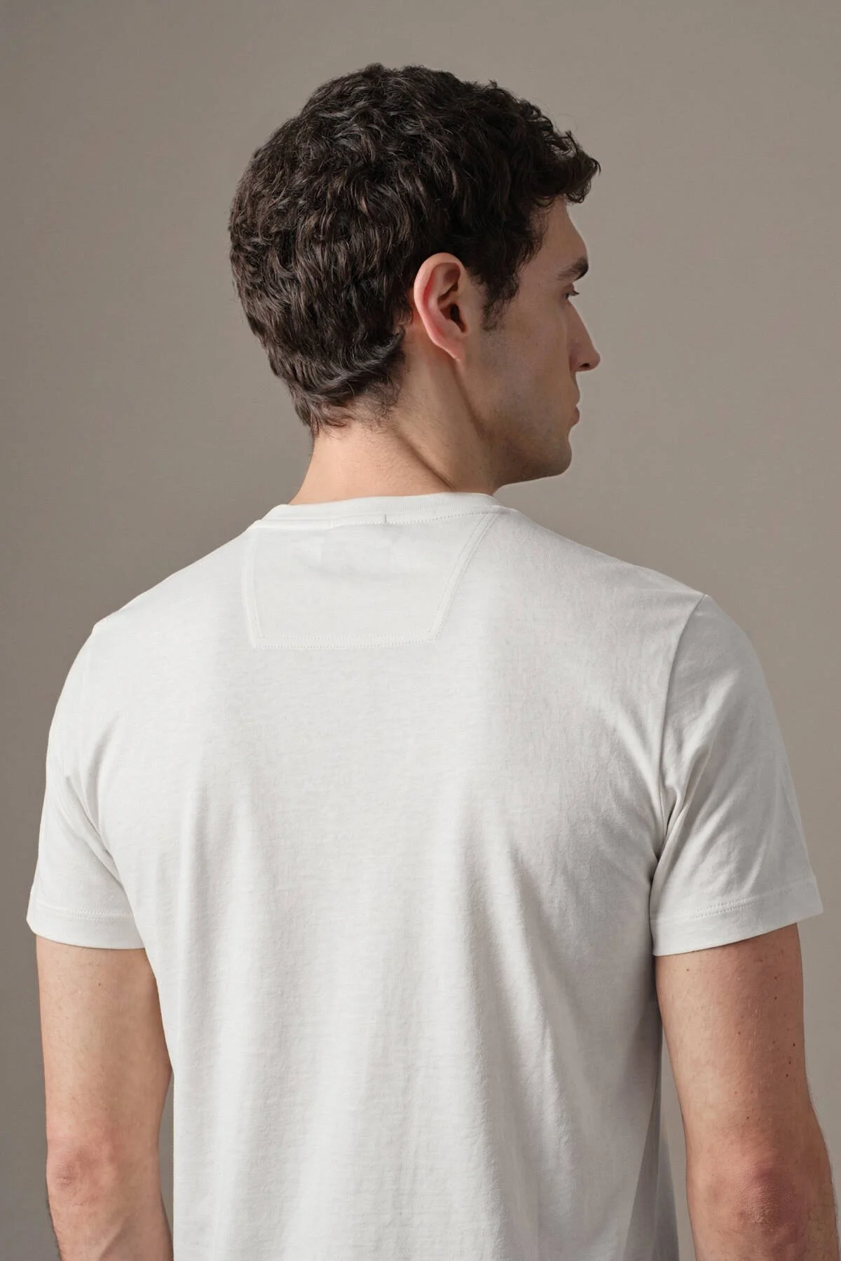 Hemington - Superfine Pamuk Bisiklet Yaka Beyaz Basic T-Shirt (4)