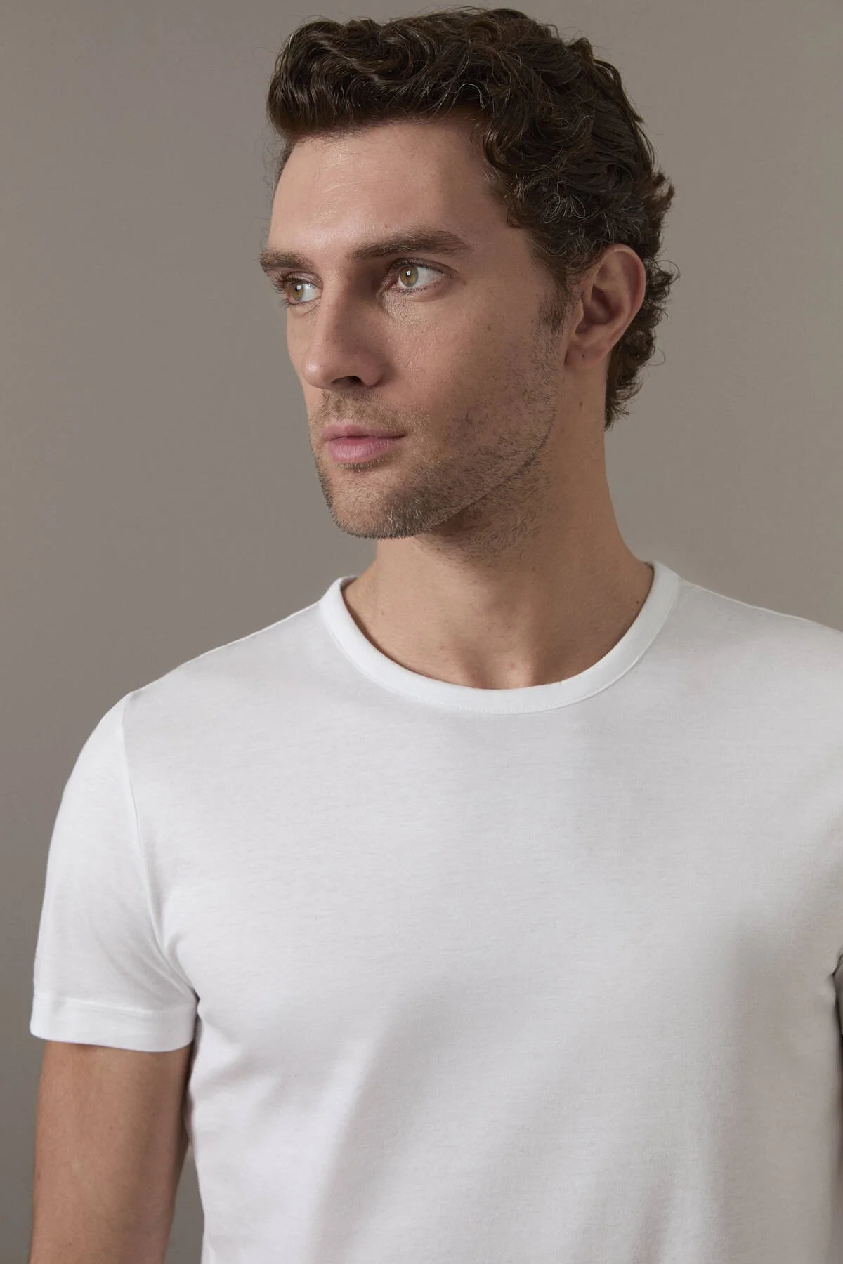 Hemington - Superfine Pamuk Bisiklet Yaka Beyaz Basic T-Shirt (2)