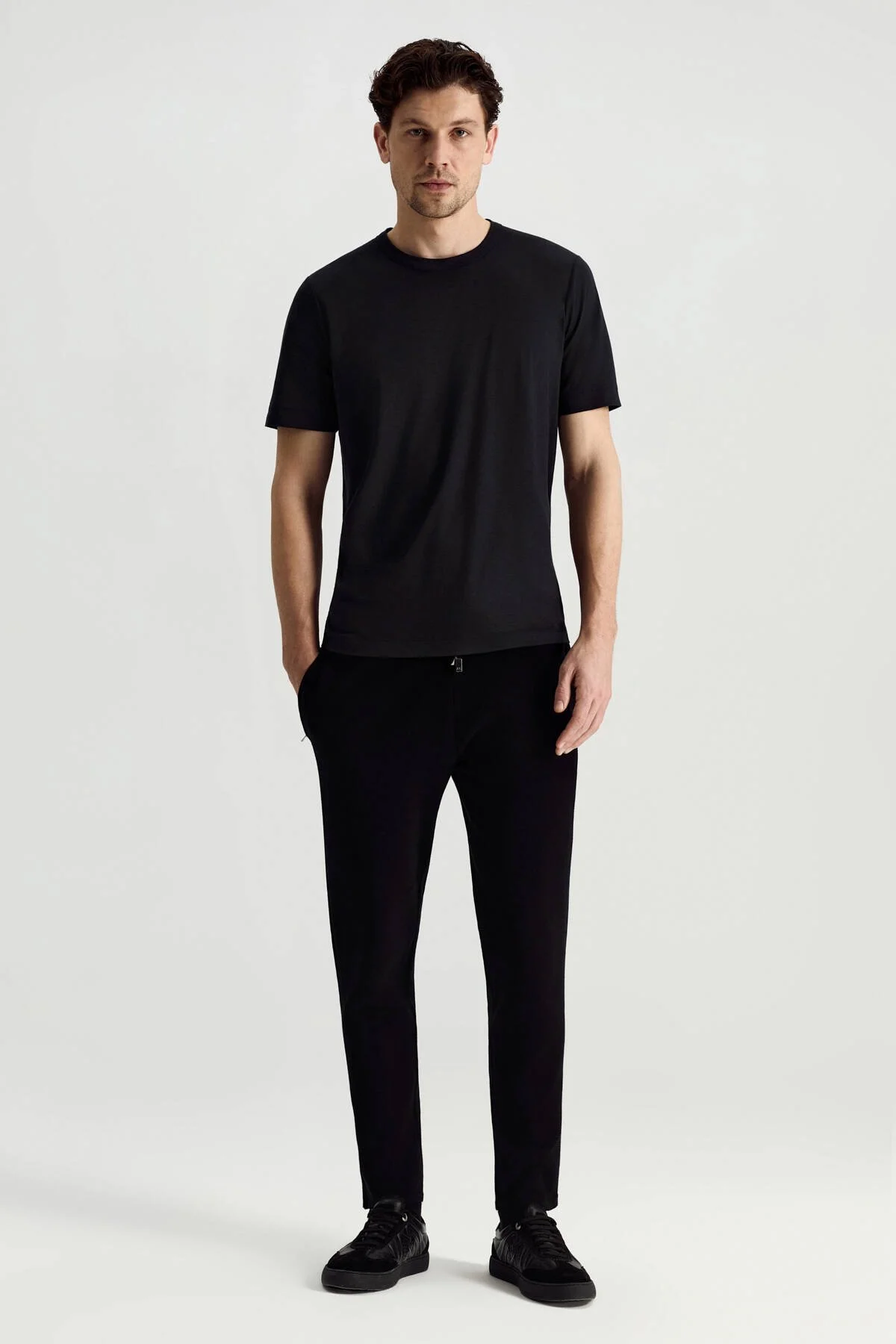 Hemington - Superfine Pamuk Bisiklet Yaka Siyah Basic T-Shirt (2)