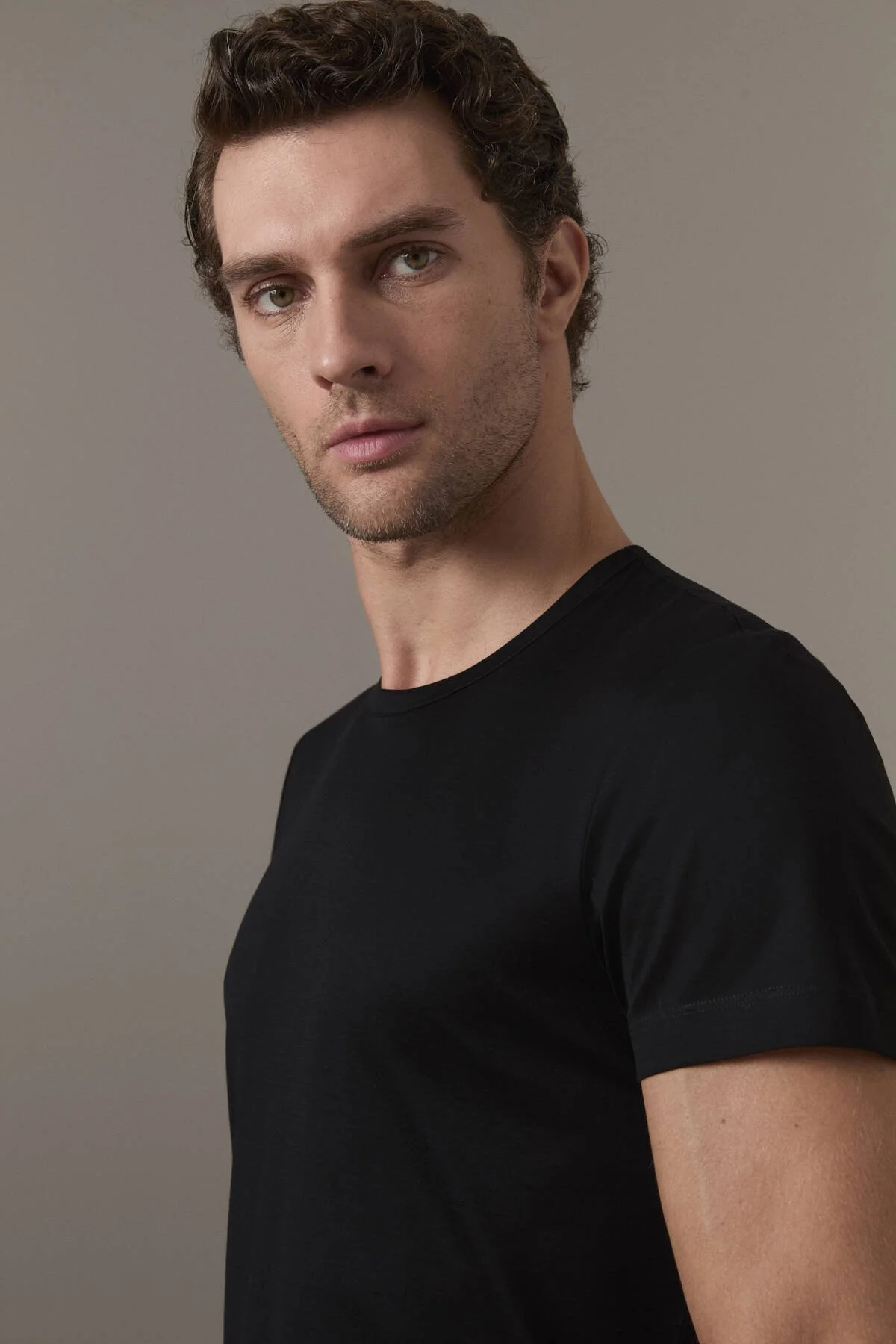 Hemington - Superfine Pamuk Bisiklet Yaka Siyah Basic T-Shirt (3)