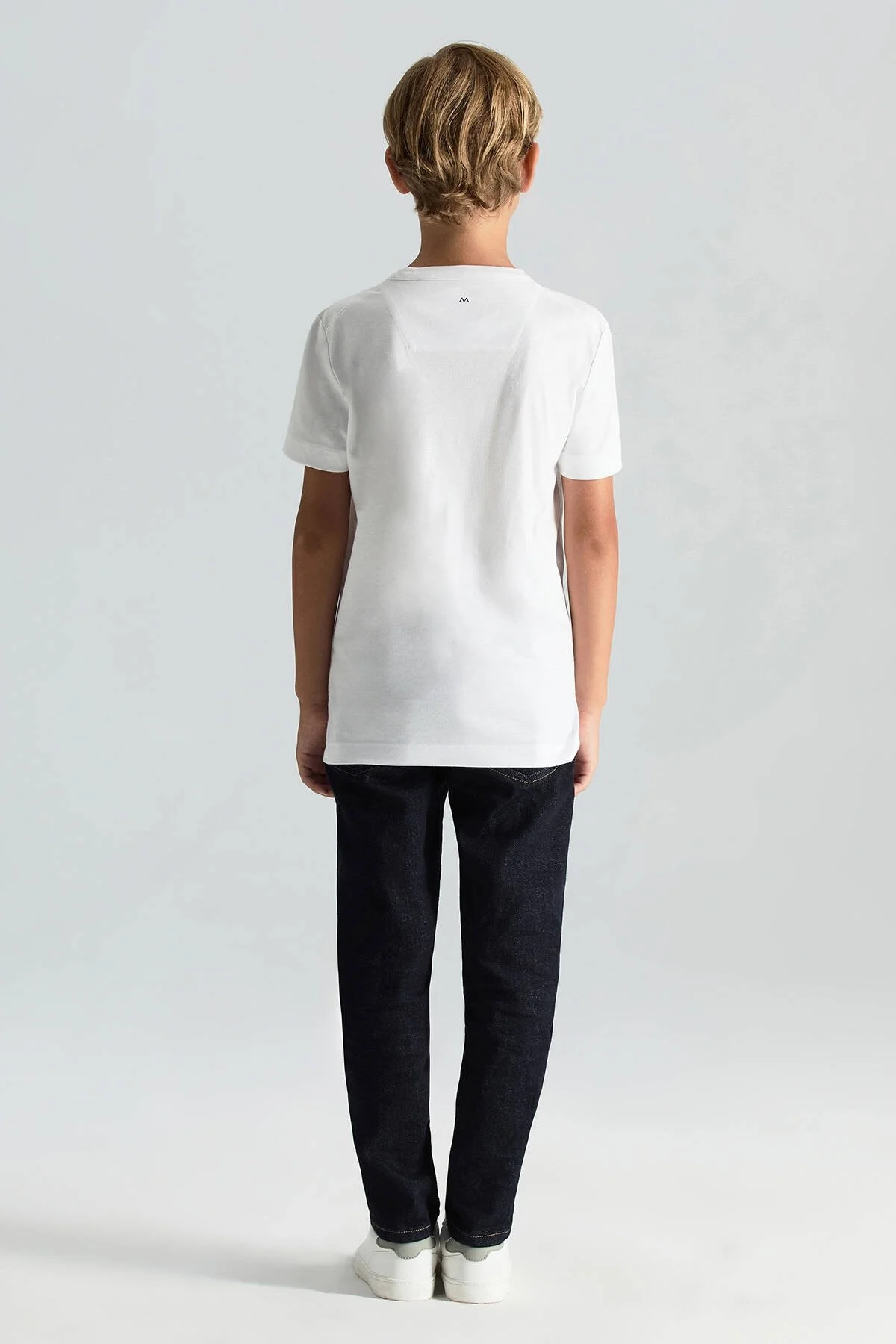 Hemington - Supima Pamuk Bisiklet Yaka Tencel Beyaz Çocuk T-Shirt (4)