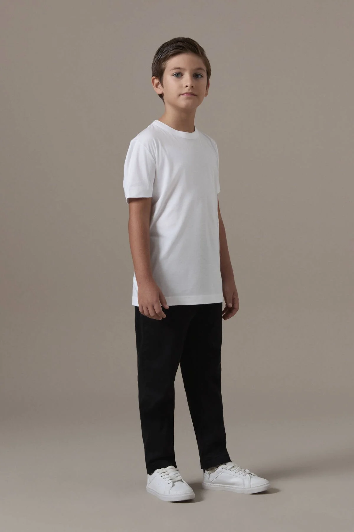 Hemington - Supima Pamuk Bisiklet Yaka Tencel Beyaz Çocuk T-Shirt (2)