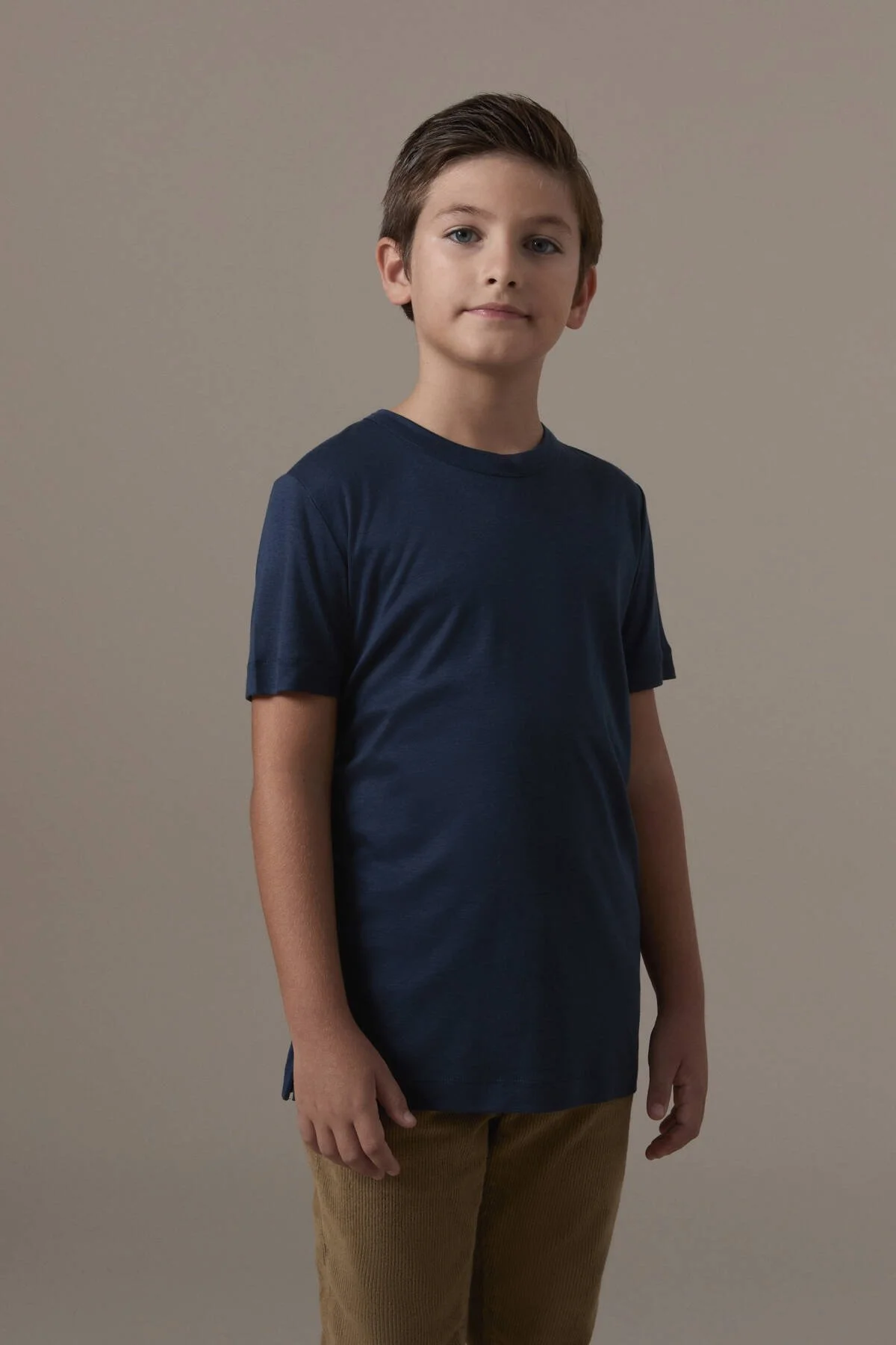 Hemington - Supima Pamuk Bisiklet Yaka Tencel Lacivert Çocuk T-Shirt (1)