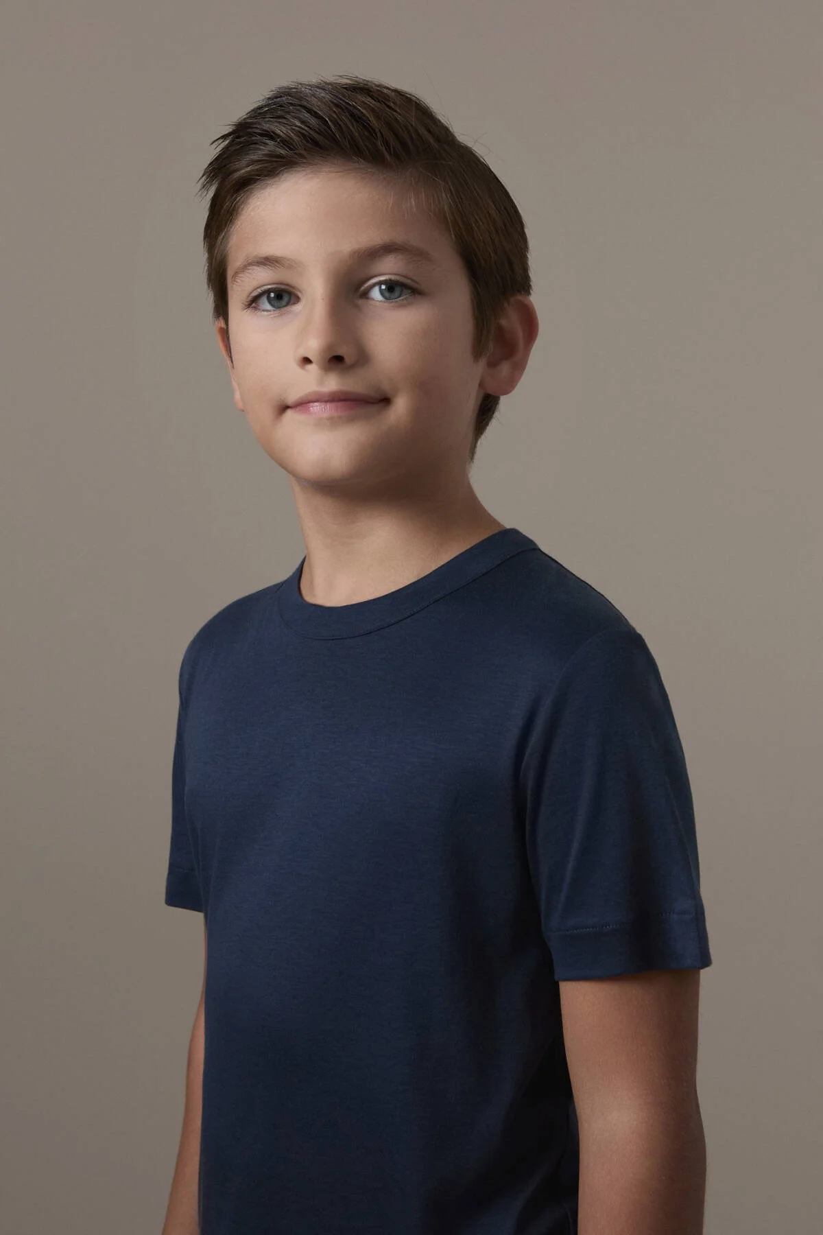 Hemington - Supima Pamuk Bisiklet Yaka Tencel Lacivert Çocuk T-Shirt (3)